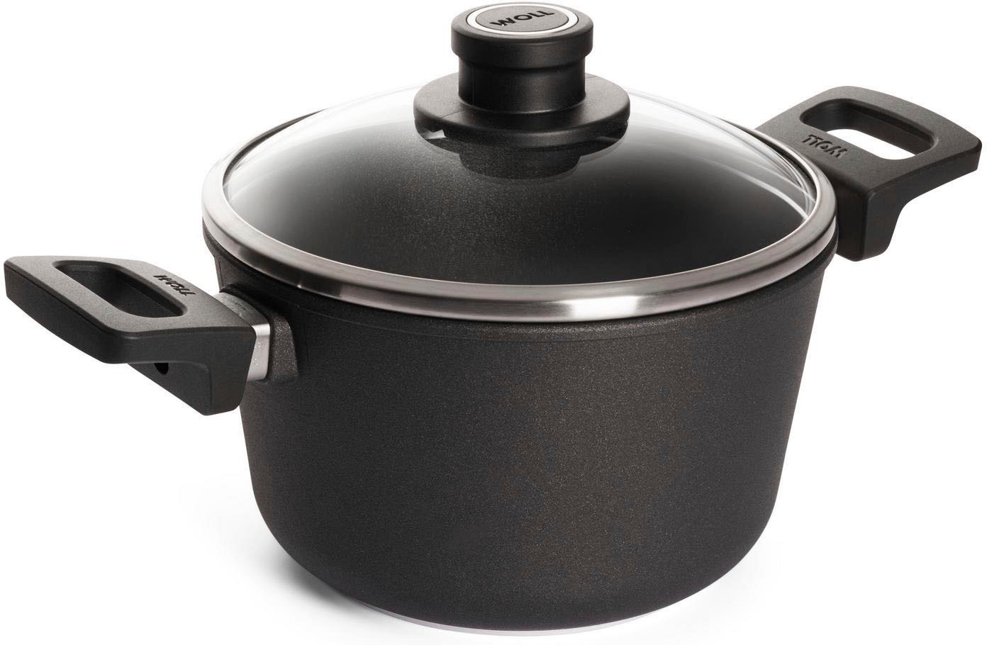 Thumbnail - WOLL MADE IN GERMANY Topf-Set "Nowo Titanium" Set, je 1 Kochtopf 20/24/28 cm, 1 Stielkasserolle 18 cm, 8 Stk. tlg. Alumi...