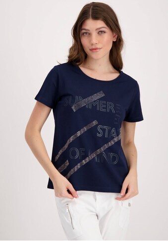 Monari T-Shirt »Shirt Schmuck«, mit Glitzerschrift und Strass kaufen