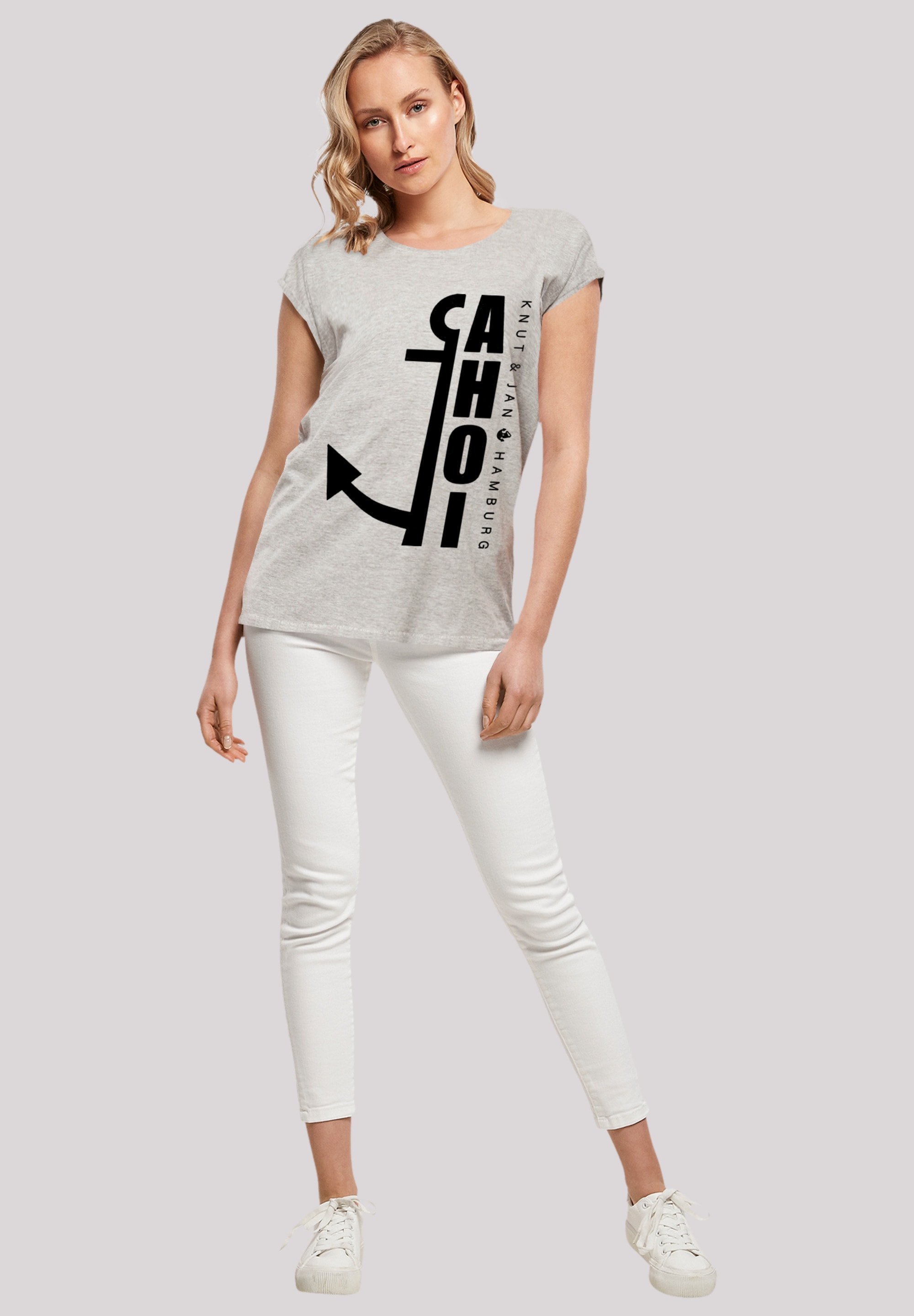 F4NT4STIC T-Shirt »Ahoi Anker Knut & Jan Hamburg«, Print