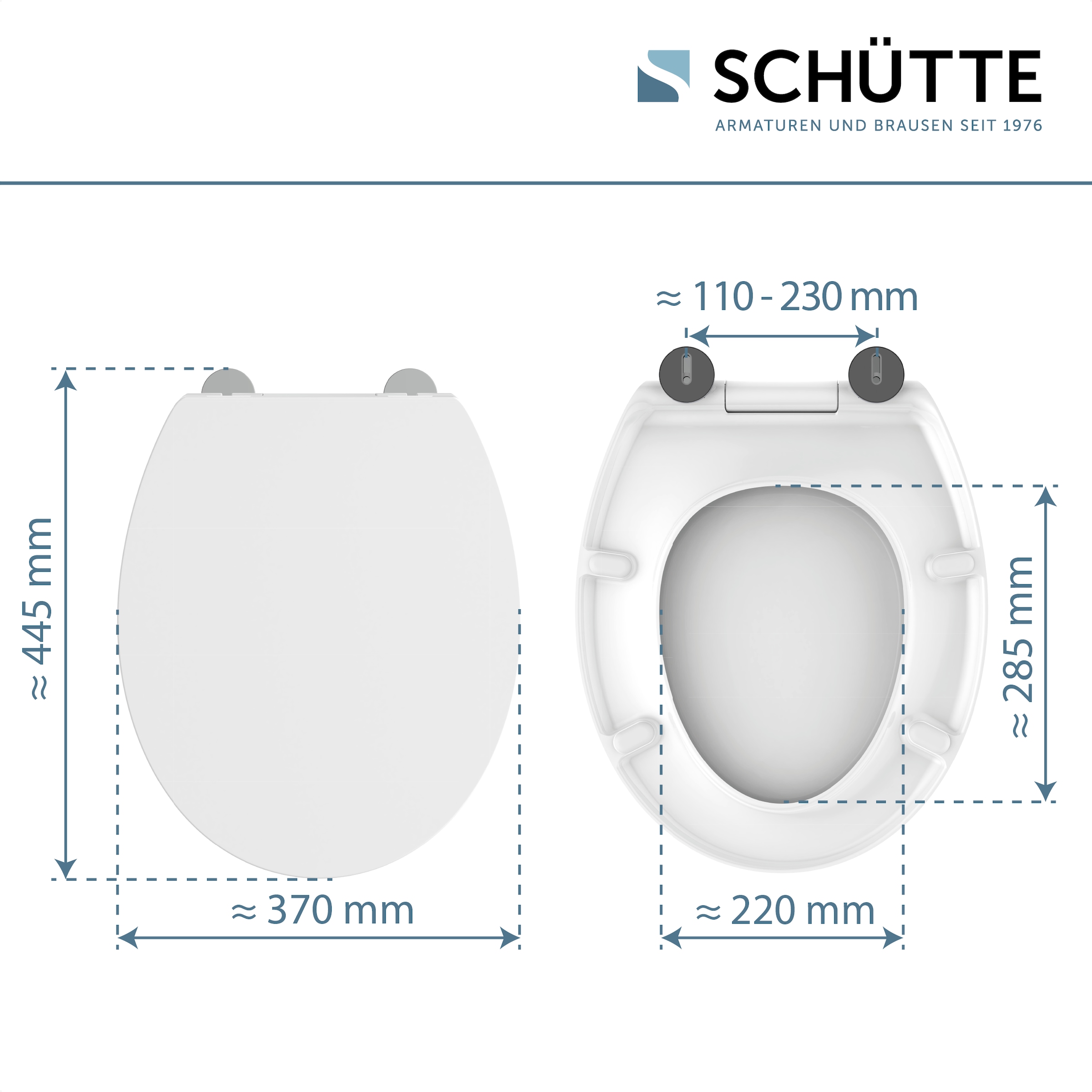 Schütte WC-Sitz »WHITE«, aus Kunststoff, mit Absenkautomatik und Schnellverschluss