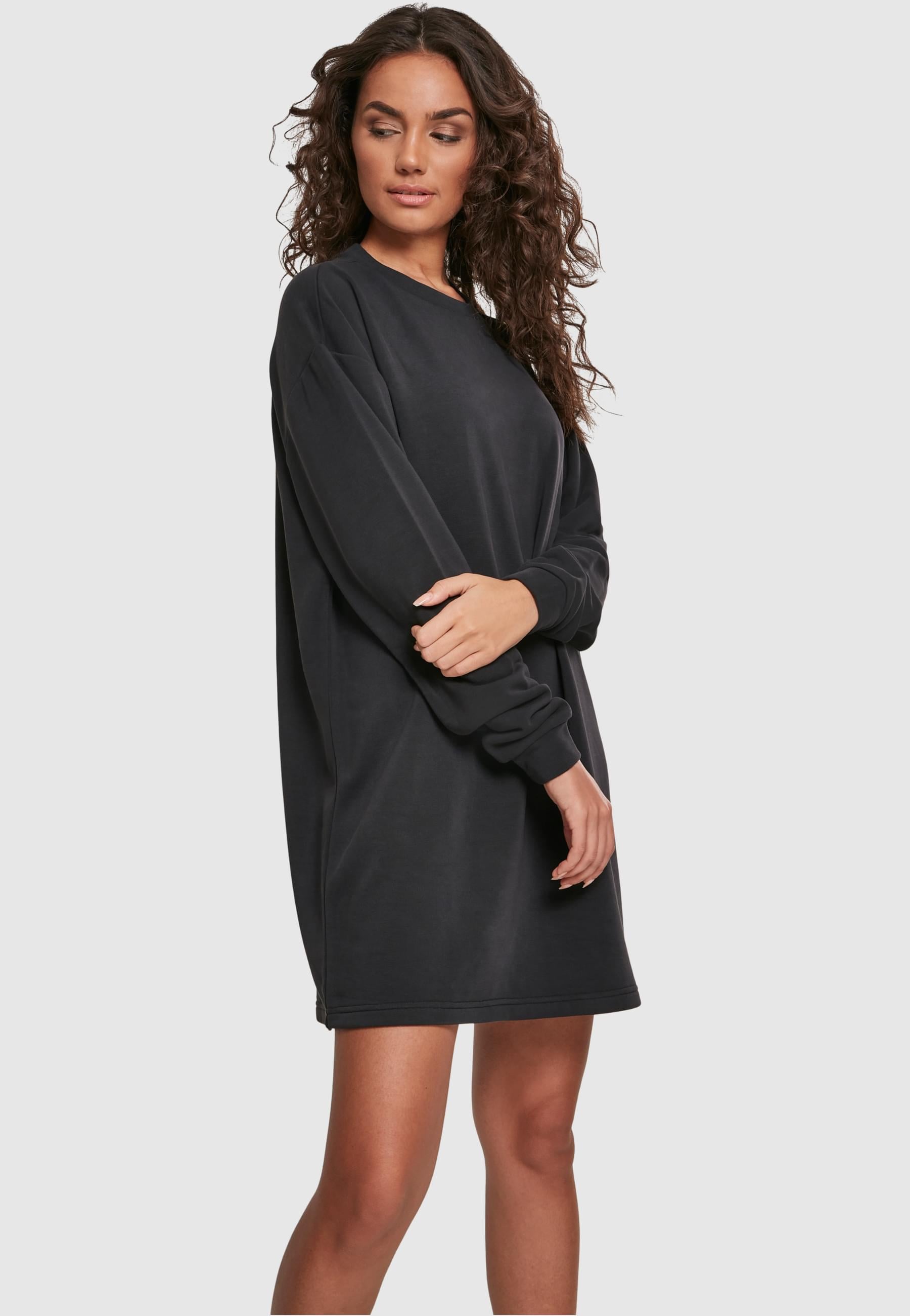 URBAN CLASSICS Shirtkleid »Urban Classics Damen Ladies Modal Terry Crew Dress«, (1 tlg.)