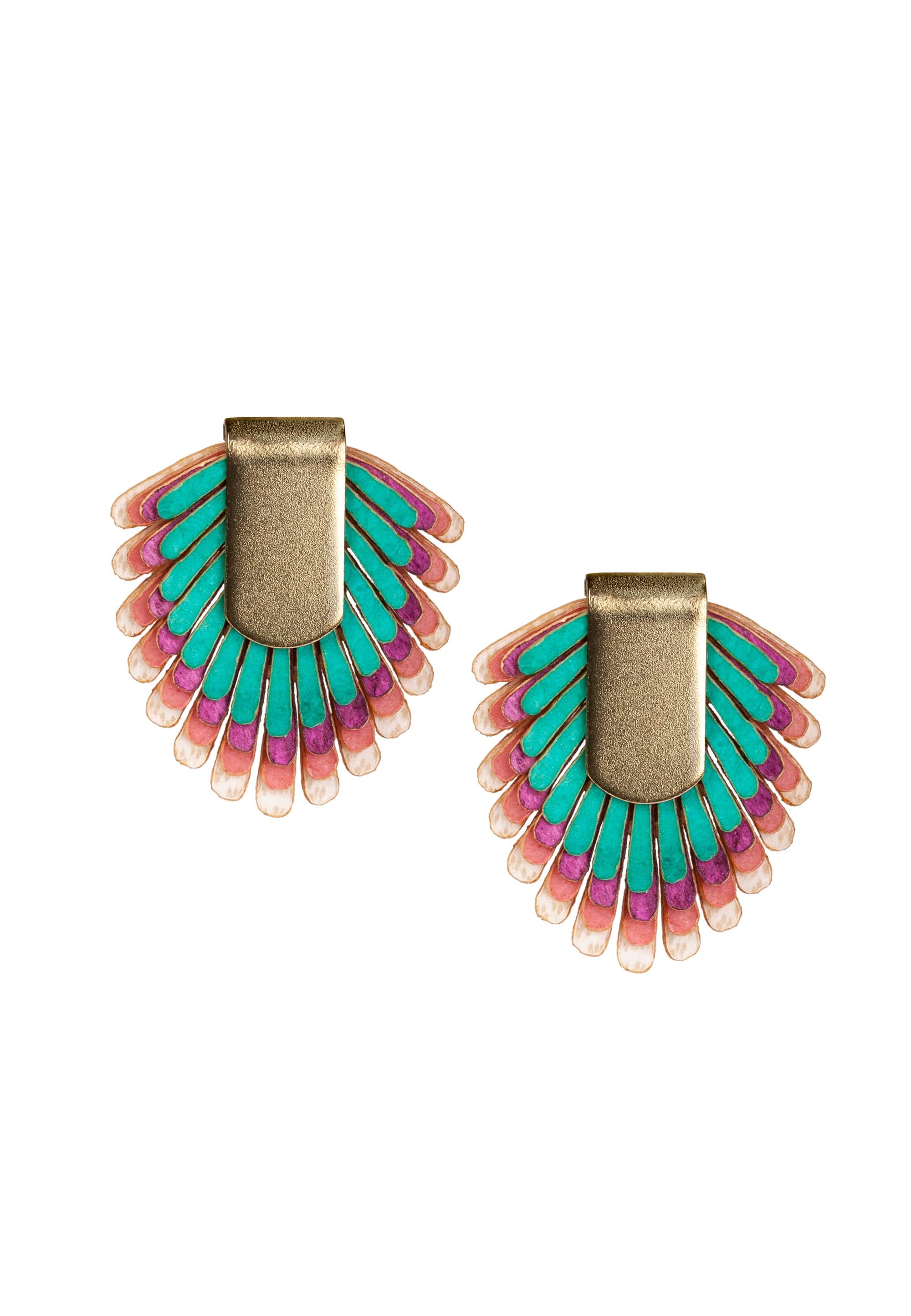 GRETCHEN Paar Ohrstecker "Pam Pem Earring Stud", aus buntem Pergament