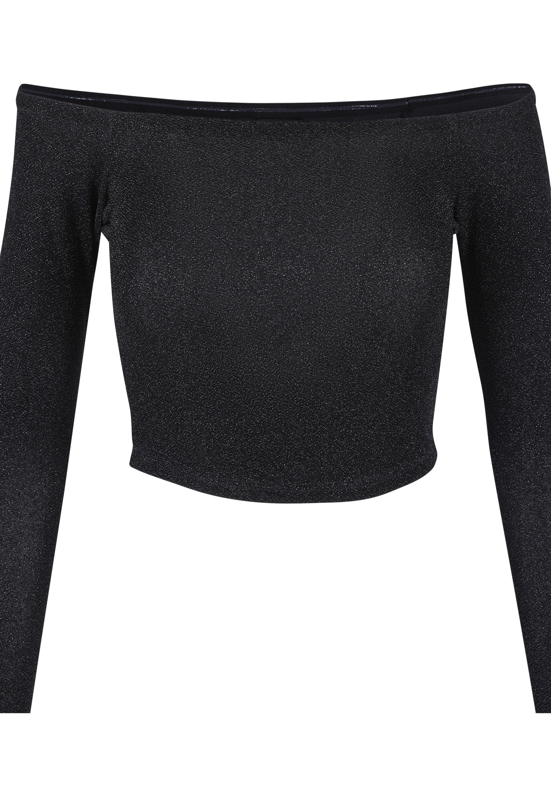 URBAN CLASSICS Longsleeve »Urban Classics Damen Ladies Off Shoulder Glitter Longsleeve« 1