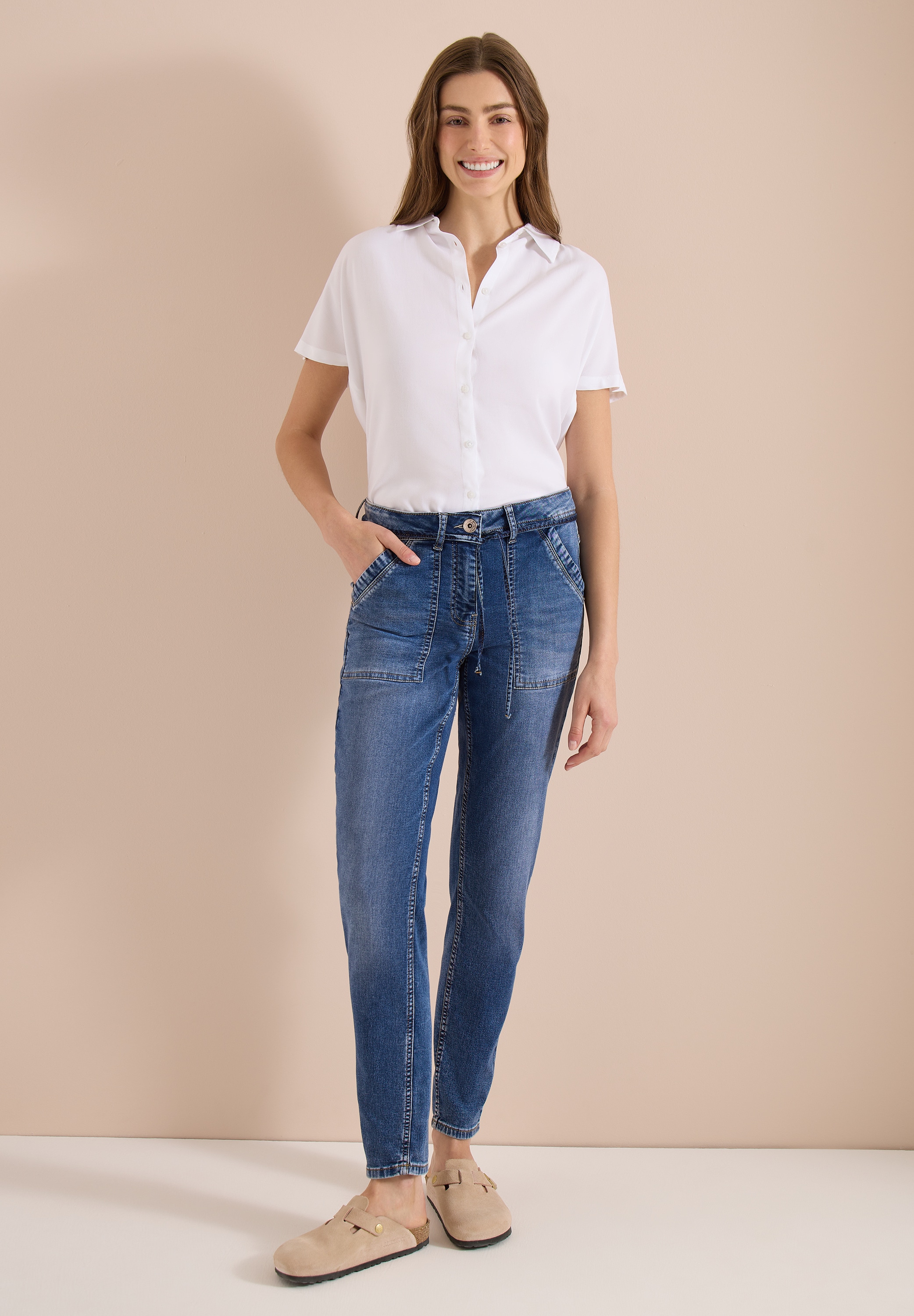 Cecil Comfort-fit-Jeans Middle Waist