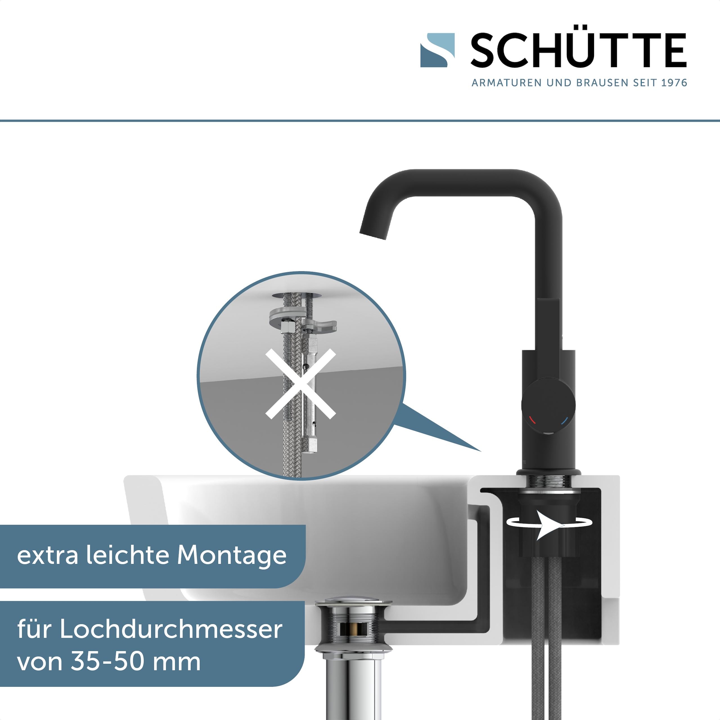 Schütte Waschtischarmatur »»LOS ANGELES««, (1 St.), Praktische Cold-Start-Funktion zum Energiesparen