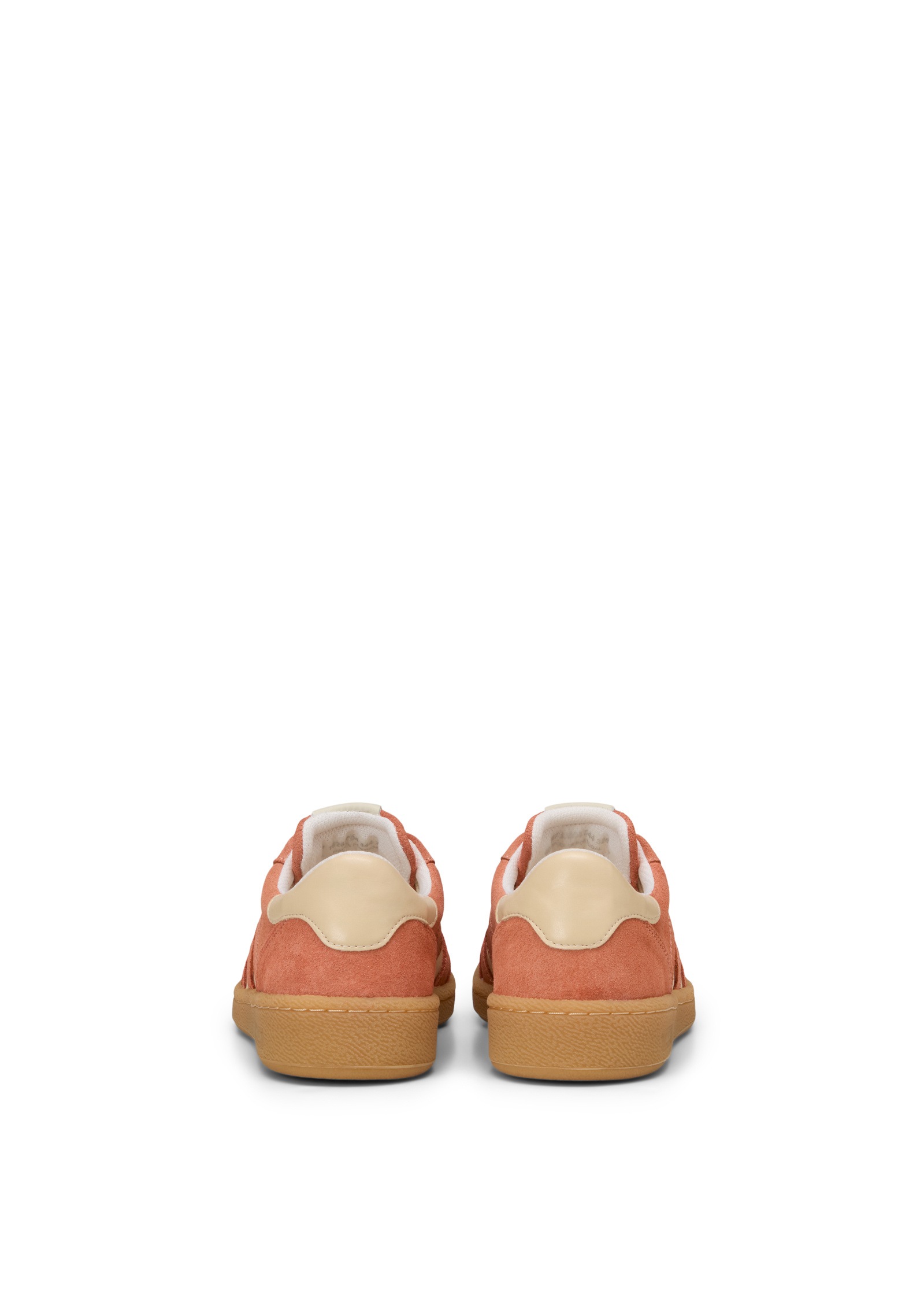 Sneaker MARC O'POLO "mit Struktur-Akzenten", Herren, Gr. 38, lobster bisque, beige, Obermaterial: 96% Leder (Rind), 4% Polyester, unifarben, Schuhe Sneaker 3