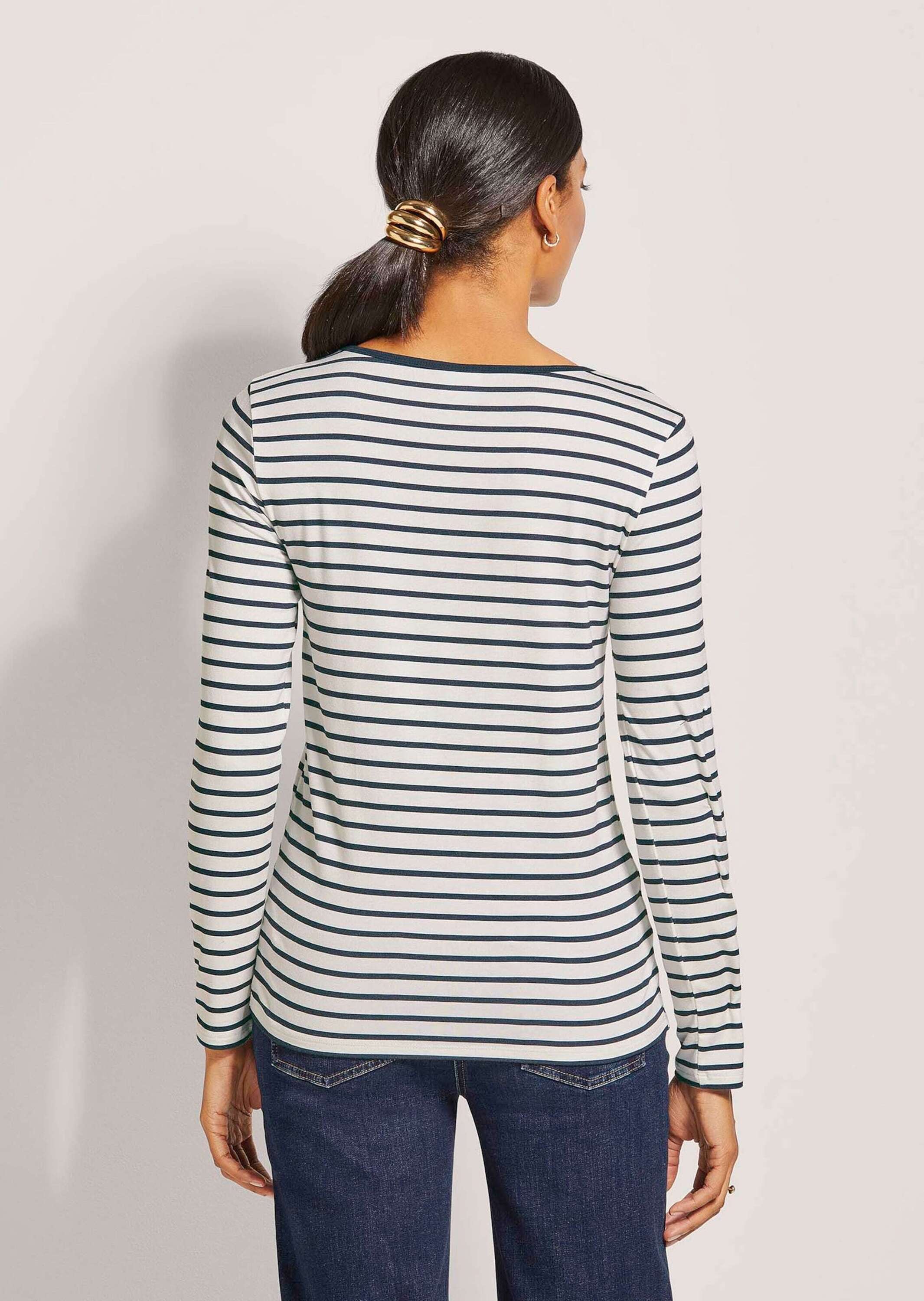 MADELEINE Langarmshirt »Ringelshirt Kurzes Rundhals-Shirt«