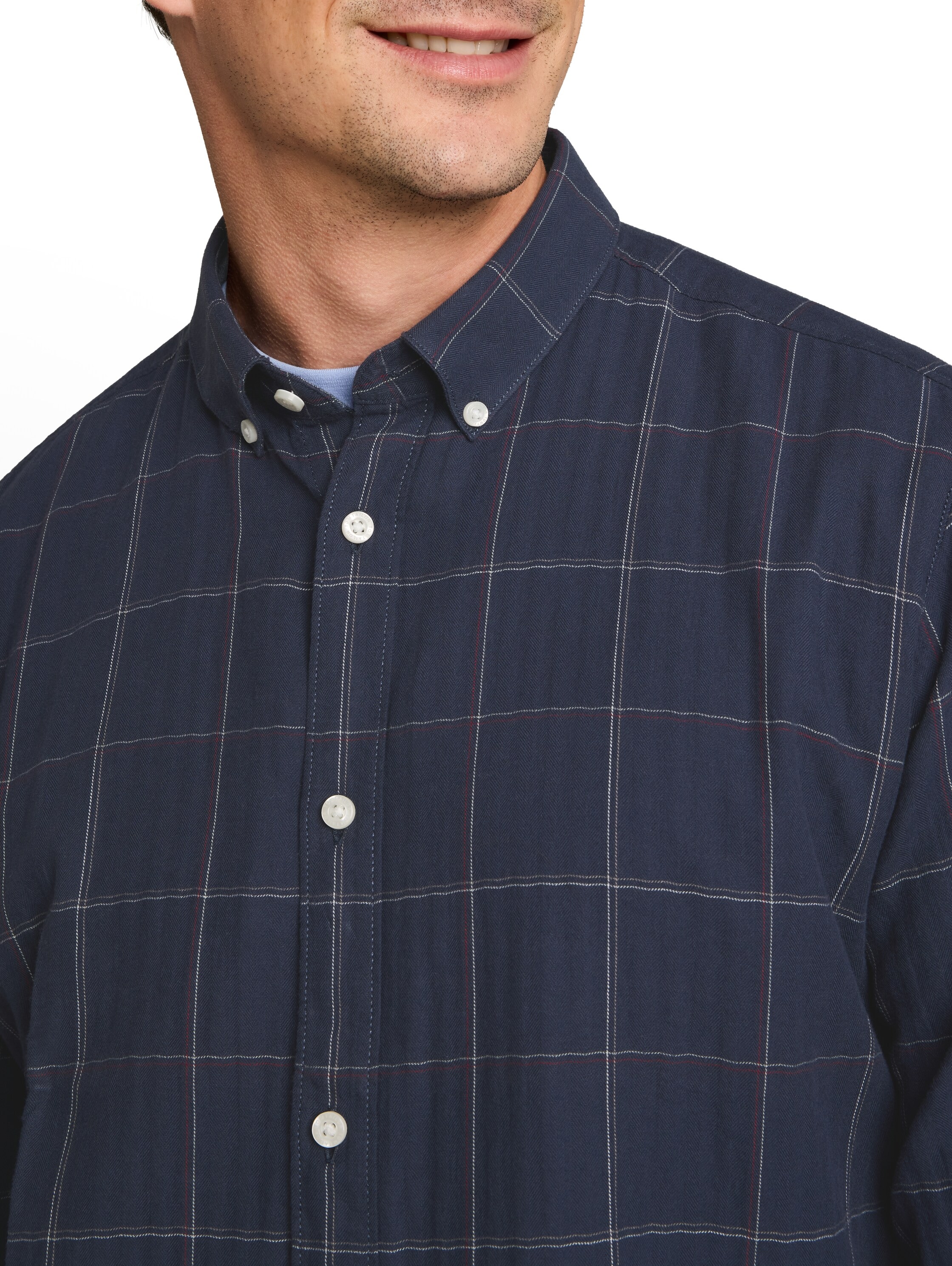 TOM TAILOR Karohemd Langarmhemd mit Button-Down-Kragen