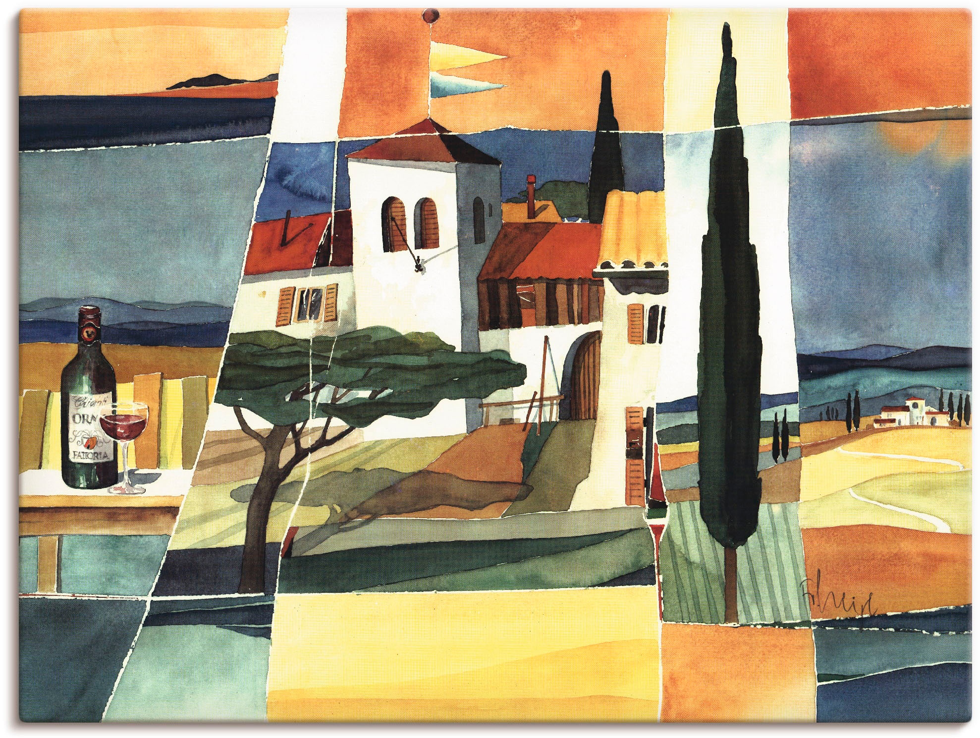 Artland Wandbild "Italien" Europa 1 Stk. tlg. als Leinwandbild, Poster in v günstig online kaufen