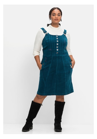 sheego by Joe Browns Trägerkleid »Latzkleid«, aus Cord, mit Druckknöpfen und Taschen kaufen
