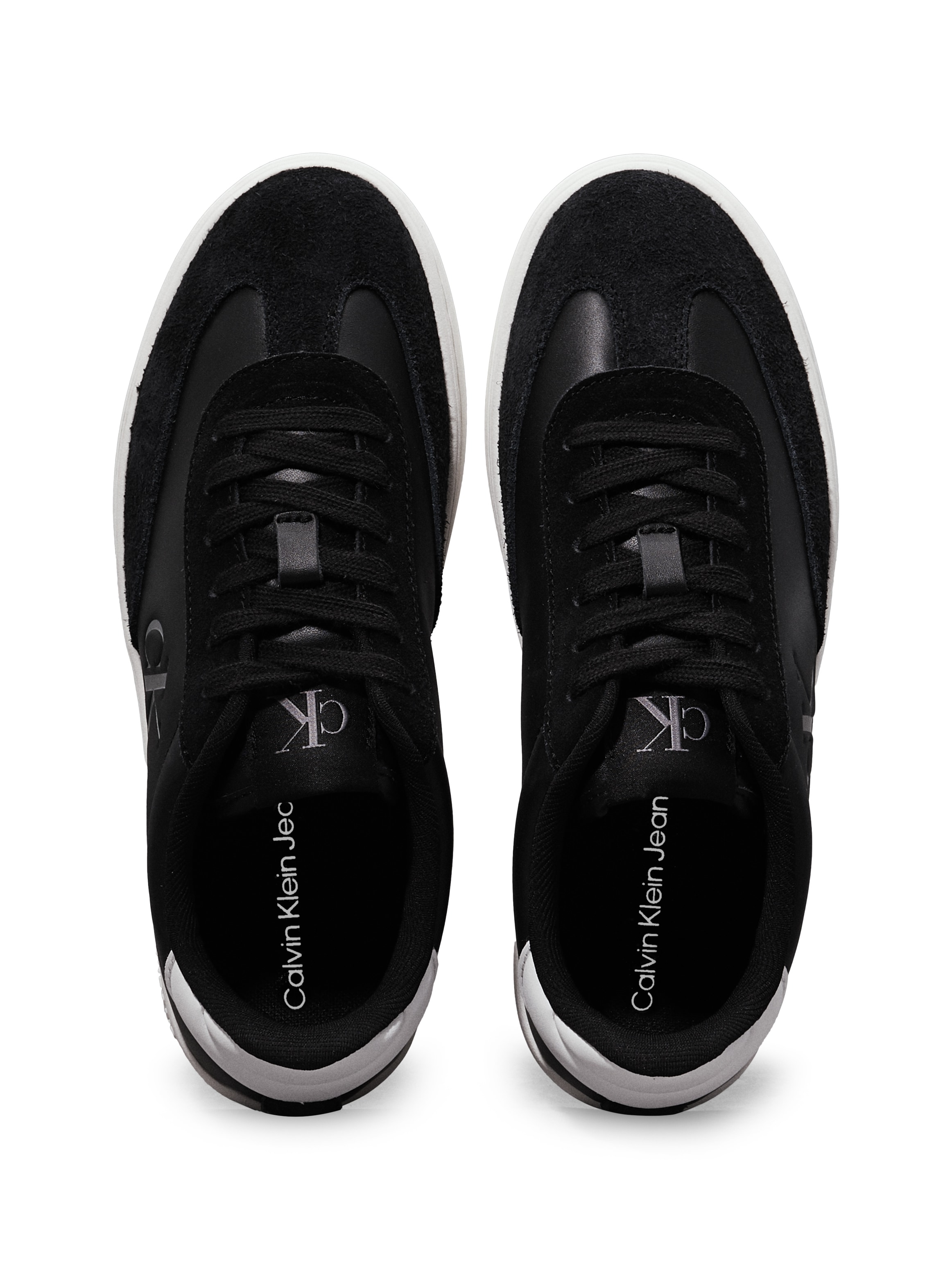 Calvin Klein Jeans Plateausneaker »CLASSIC CUPSOLE LOW MG MIX«, Schnürschuh, Halbschuh, Freizeitschuh mit gepolstertem Schaftrand