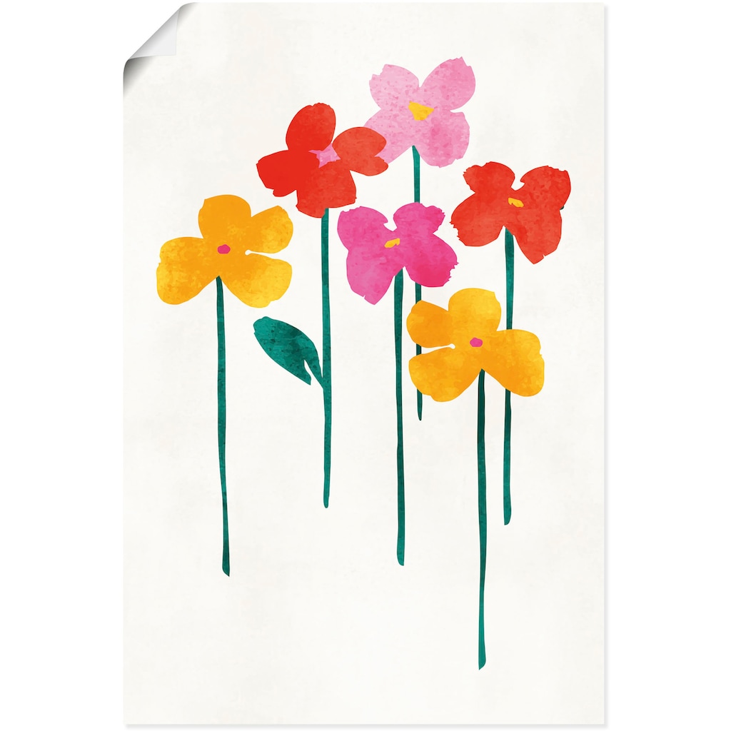 Artland Wandbild »Kleine glückliche Blumen«, Blumenbilder, (1 St.)