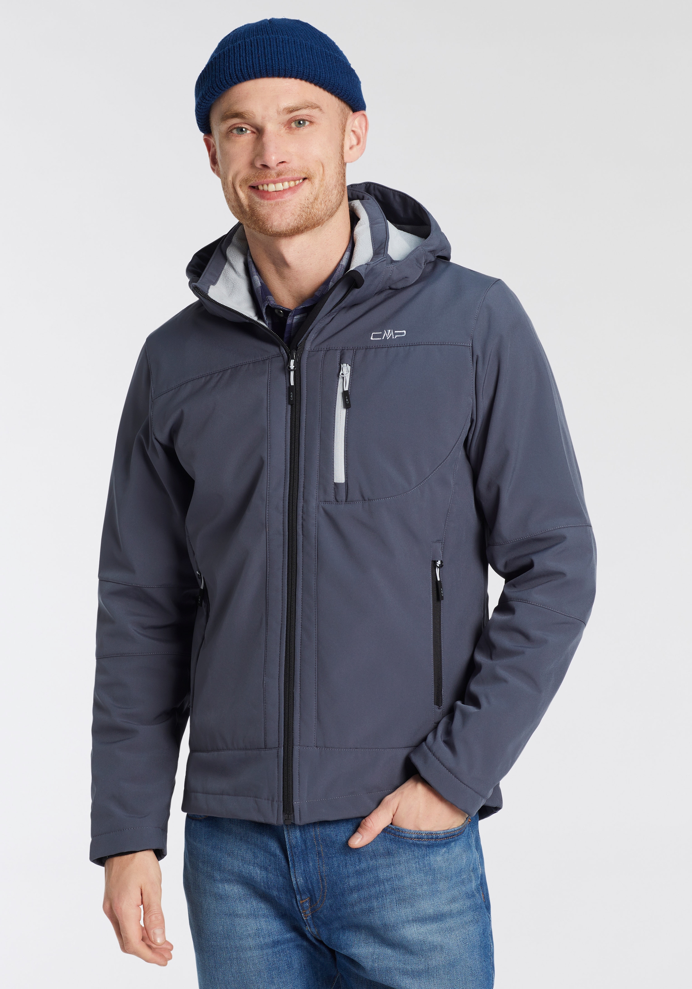 CMP Softshelljacke "MAN JACKET ZIP HOOD", (1 St.), mit Kapuze günstig online kaufen