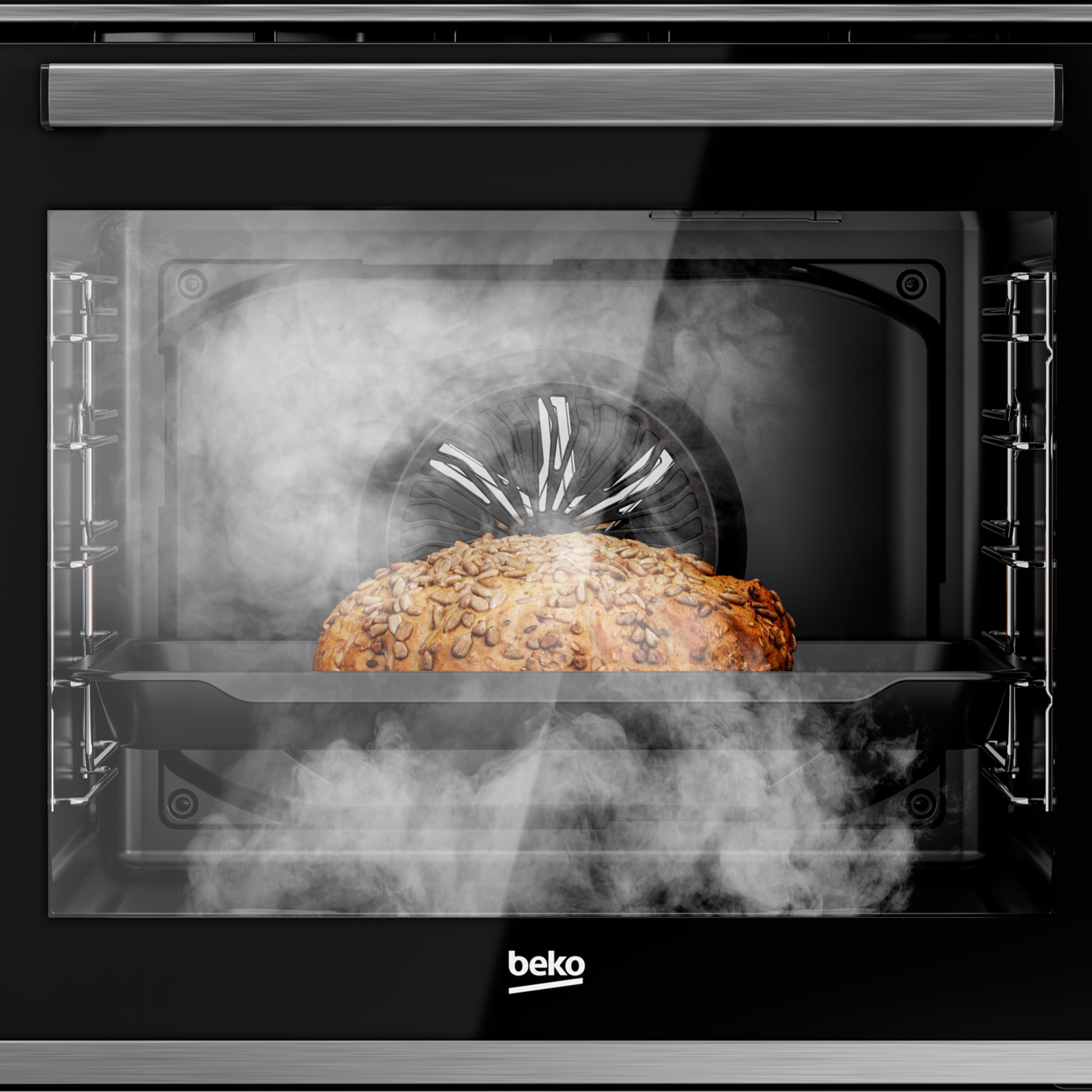 BEKO Backofen »BBIM17300X« mit 1-fach-Teleskopauszug mit SteamShine Knusprige Ergebnisse mit wenig Fett mit der AirFry-Funktion