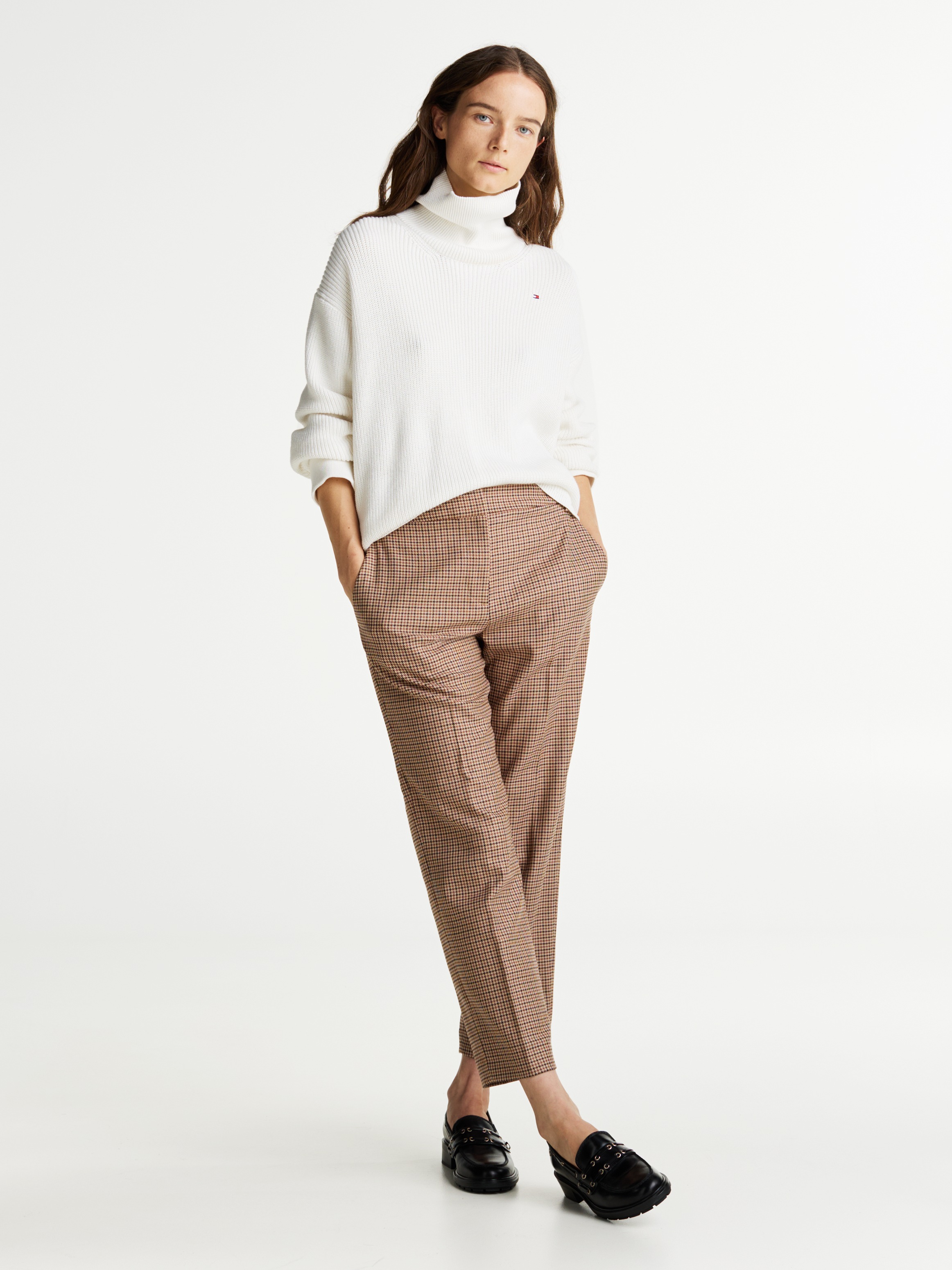 Tommy Hilfiger Webhose »CORE CHECK SLIM STRAIGHT PANT«, im Karodessin