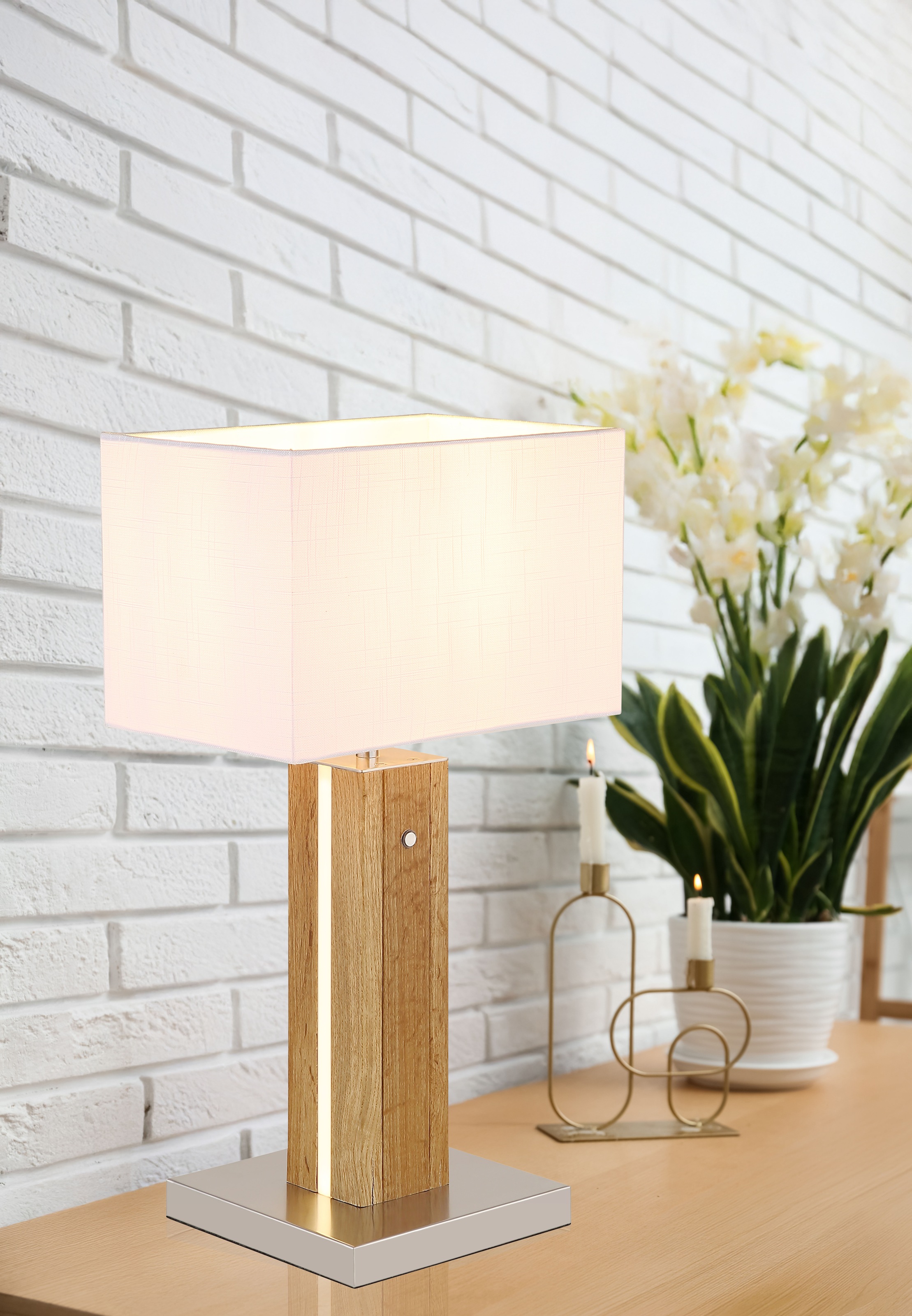 NOWA Tischleuchte »FOREST« E27 1 Stk. Tischleuchte mit Touchdimmer, flexibel, modern & praktisch