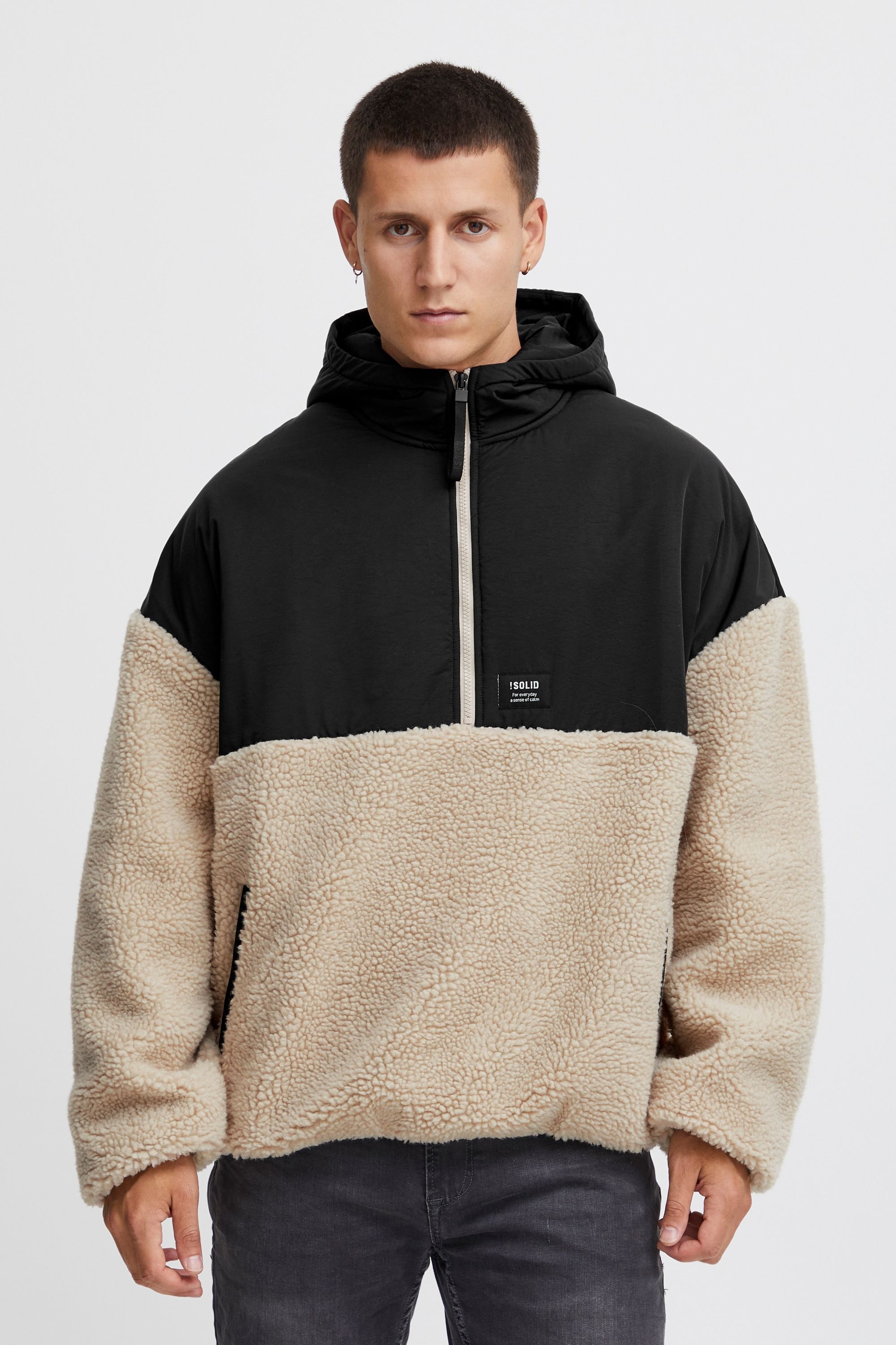 !Solid Fellimitatjacke »Fellimitatjacke SDMarco«, mit Kapuze