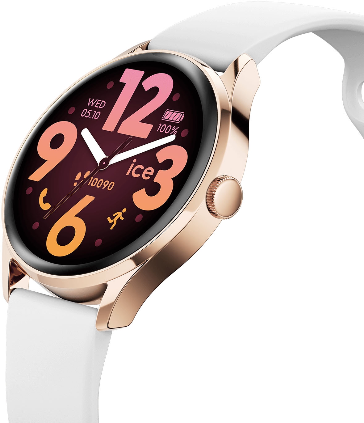 ice-watch Smartwatch »ICE smart 3.0 - 1.2 AMOLED - GPS«, Armbanduhr, Damenuhr, Silikonarmband,Bluetooth,Touch-Display,digital