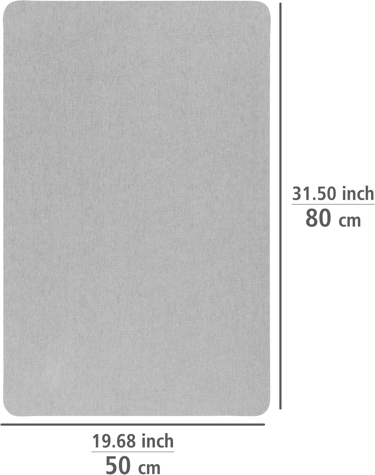 WENKO Badematte Höhe 5 mm fußbodenheizungsgeeignet | schnell trocknend wasserabsorbierend, rutschfeste Unterseite, Polyester-Oberfläche
