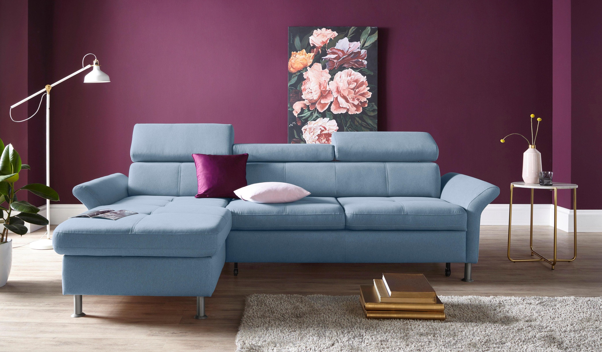exxpo - sofa fashion Ecksofa "Maretto, bequem & komfortabel, bodenfrei, Bre günstig online kaufen