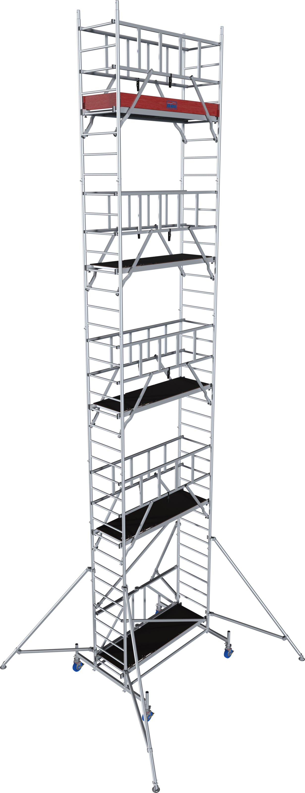 KRAUSE Fahrgerüst "ProTec XS Alu-FaltGerüst", Länge x H: 225cm x 1.000cm, grau, Gerüste, Arbeitshöhe: 10,8 Meter