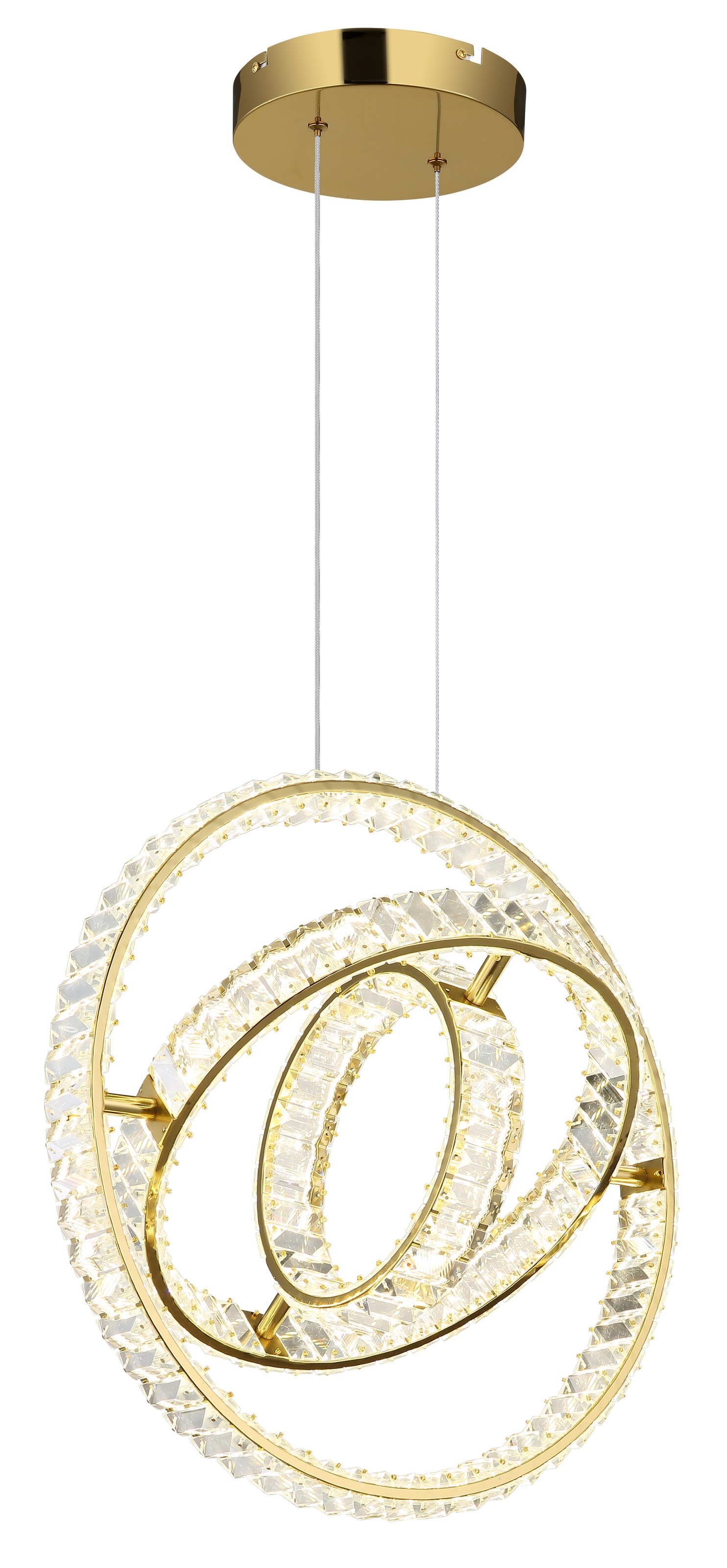 GLOBO LIGHTING Hängeleuchte »NEIL« LED-Modul 1 Stk. LED Kristall Hängeleuchte für Esszimmer gold