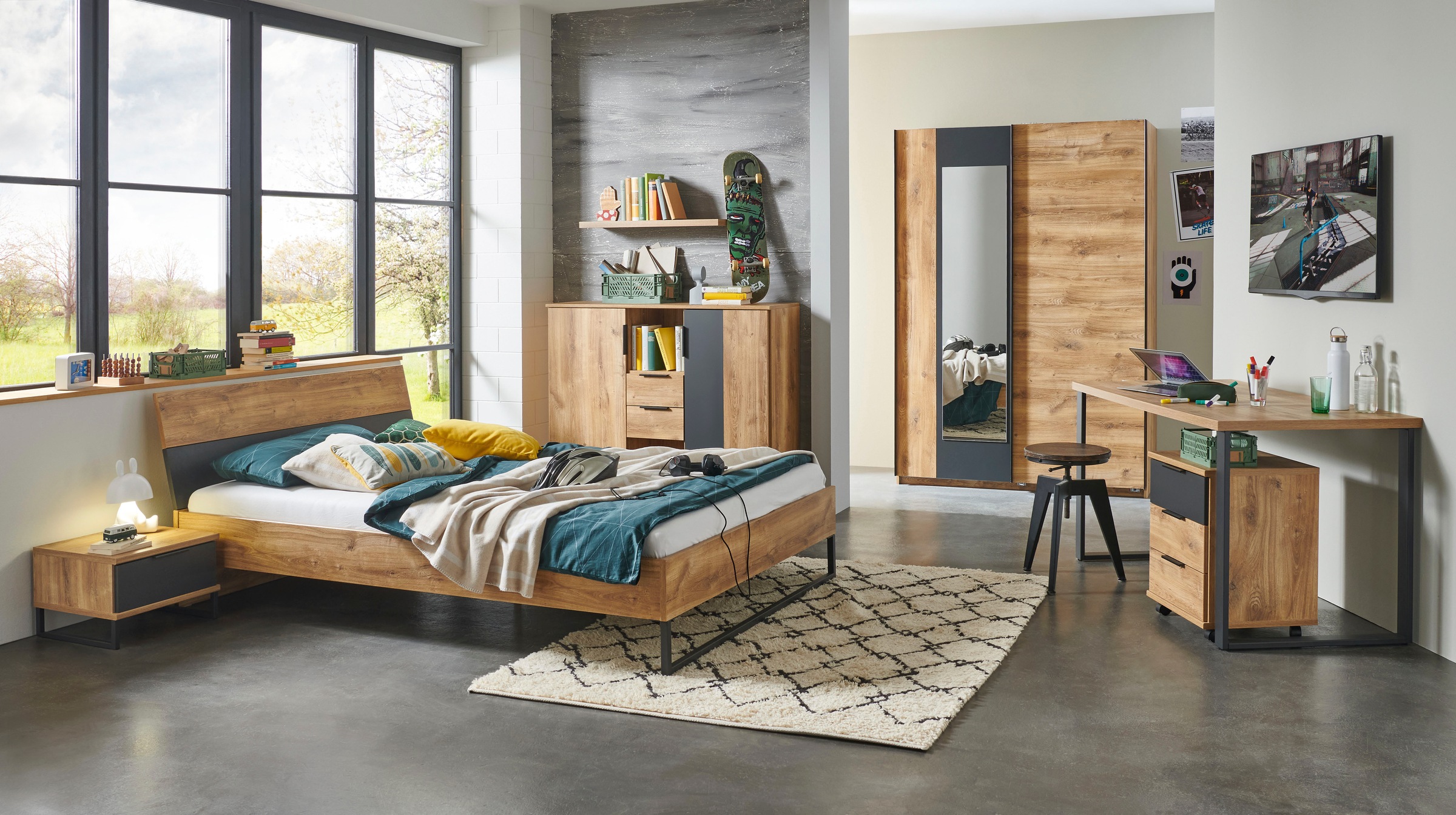 Wimex Nachtkommode »Texel mit Schublade, passend zum Bett Texel« Schubkastenschienen aus Metall