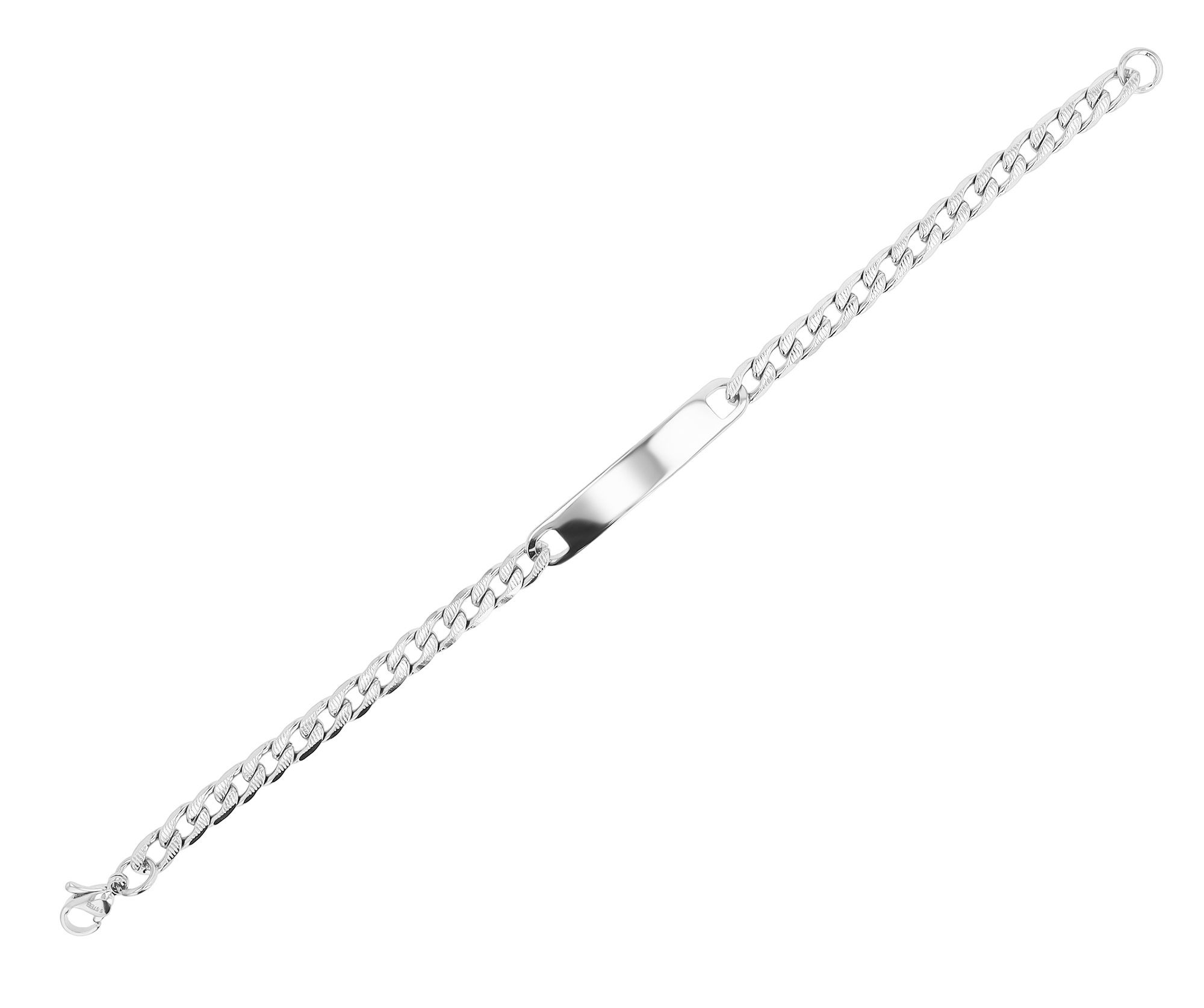 Armband ADELIA´S "Damen Armband – Panzerarmband aus Edelstahl 18 cm", silber, Armbänder, Damen, 18cm, Edelstahl, Armband, Perfekt als Geschenk zum einen besonderen Tag