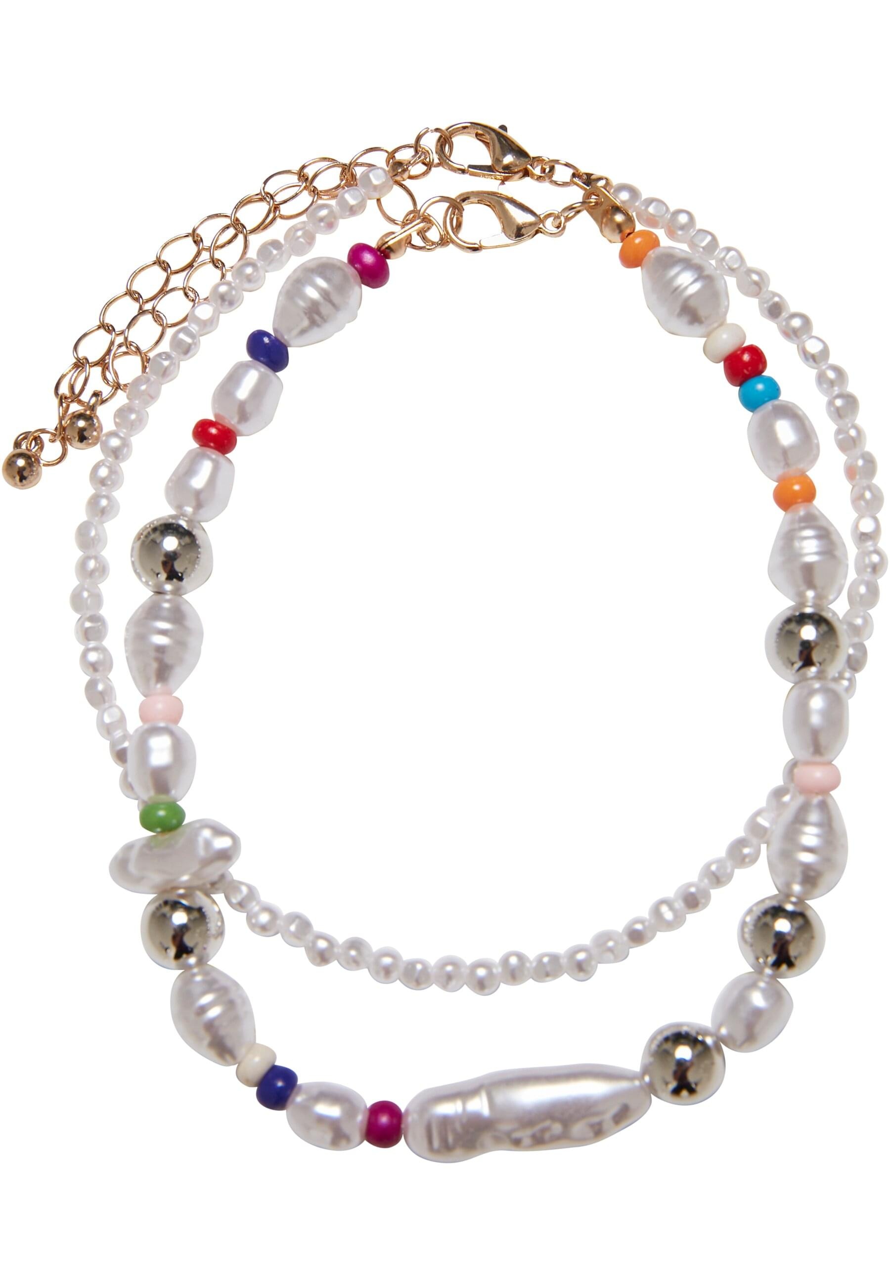 URBAN CLASSICS Fußkette »Urban Classics Unisex Various Pearl Layering Anklet«