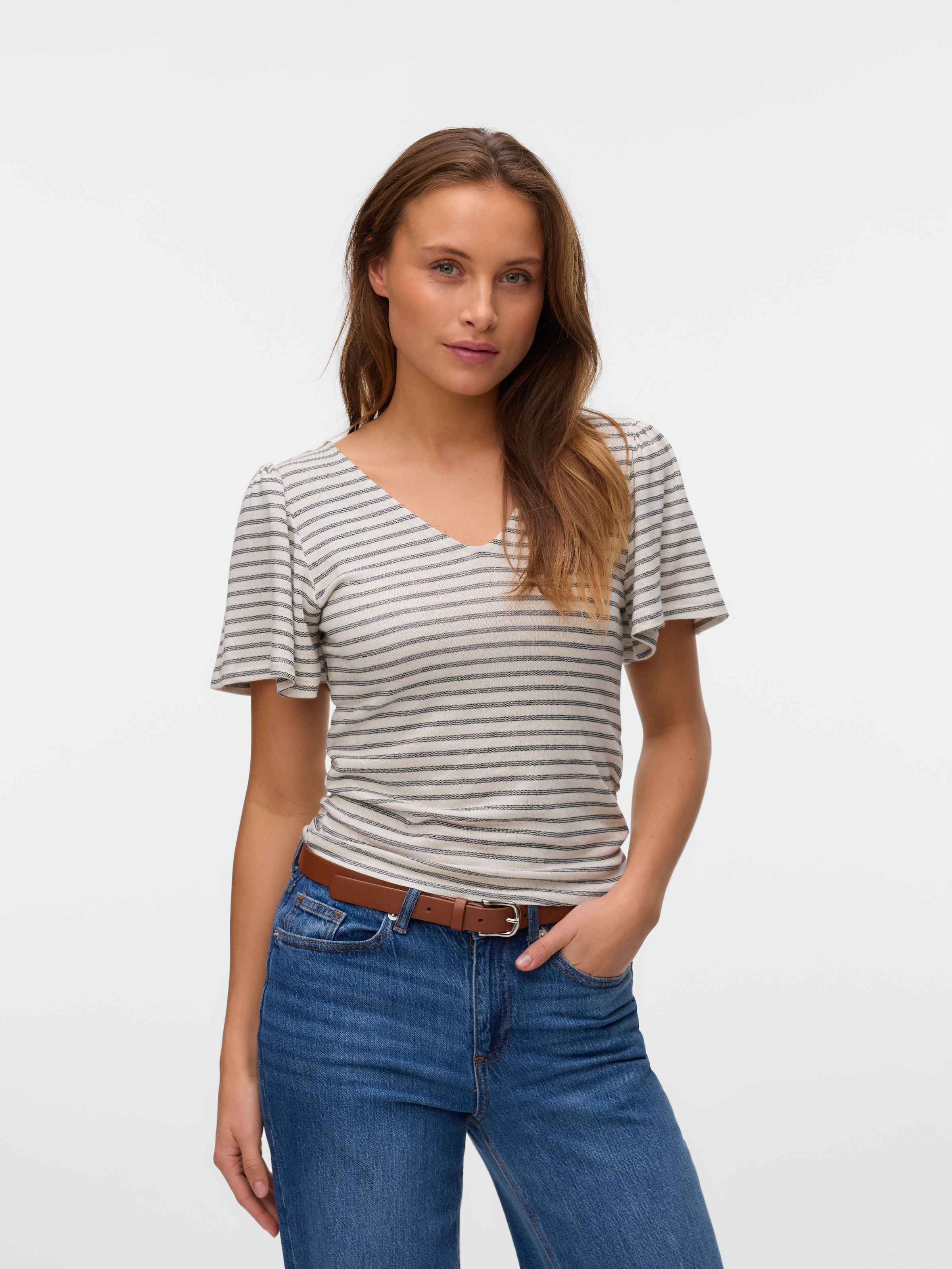 Vero Moda T-Shirt »VMGINA 2/4 SHORT TOP JRS GA NOOS«