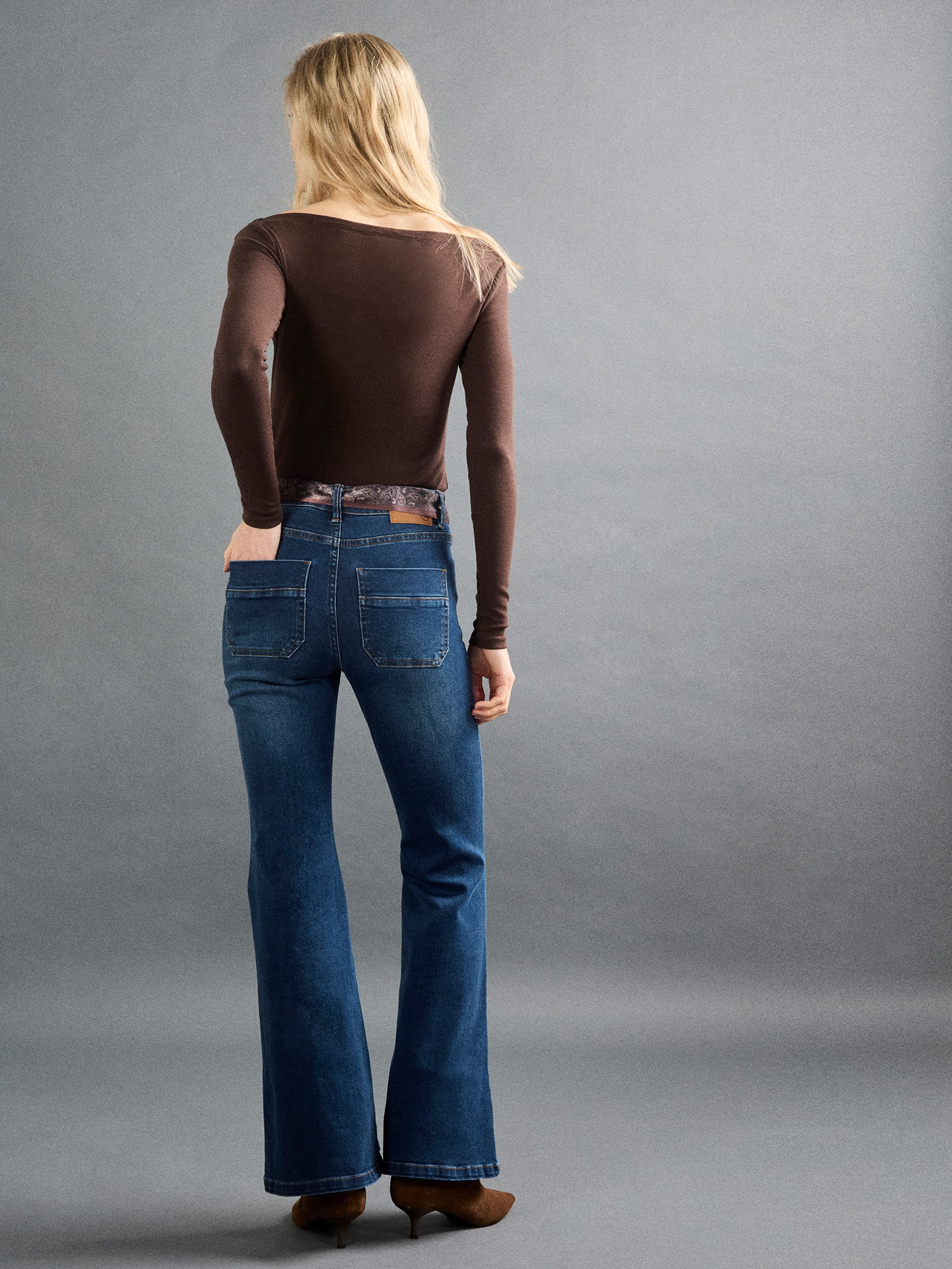 Apricot Bootcut-Jeans »Lulu-Jeans mit ausgestelltem Bein« mit Schalprint-Bindeband