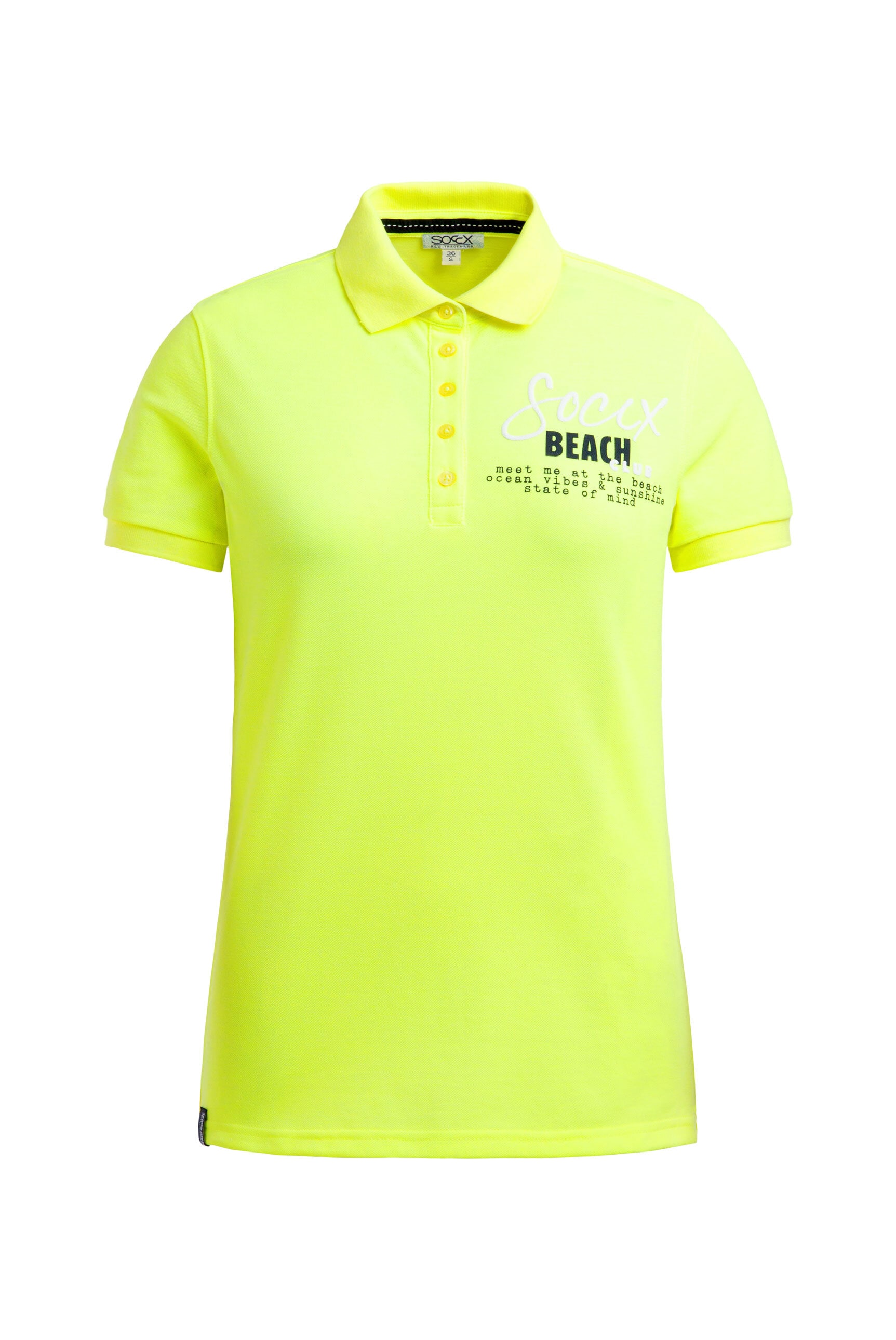 SOCCX Poloshirt mit Puff-Print