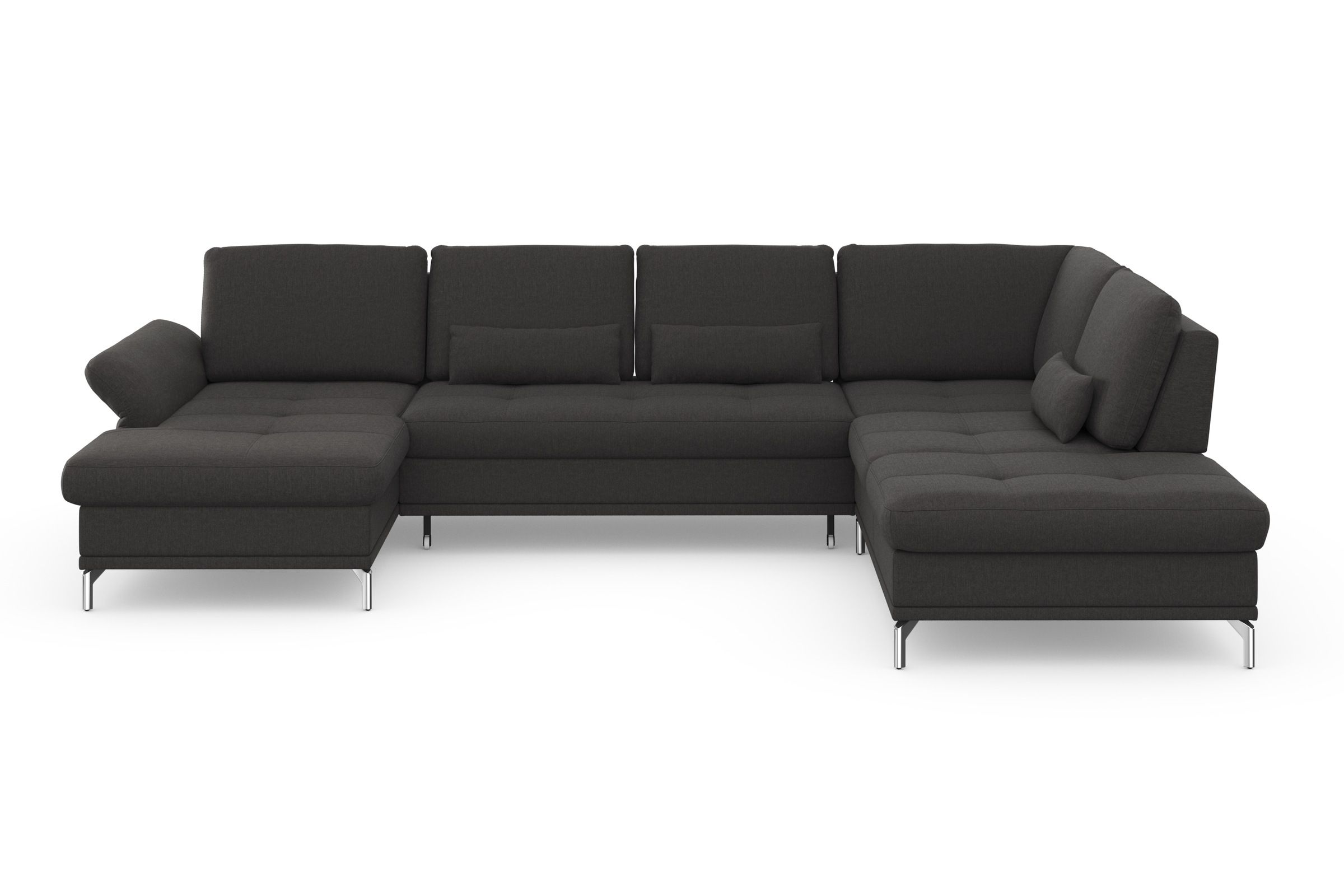 Home affaire Wohnlandschaft "Palm Beach U-Form" Federkern, mit Sitztiefenve günstig online kaufen