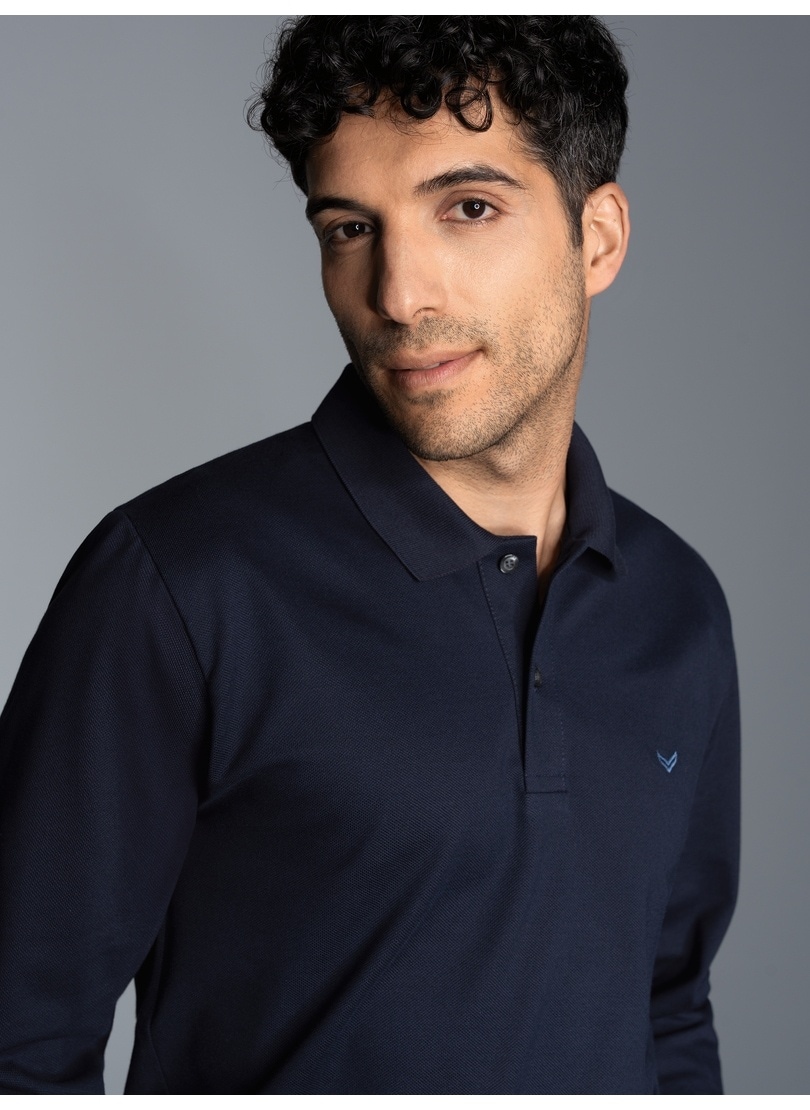 Trigema Poloshirt »TRIGEMA Langarm Poloshirt mit Armbündchen«, (1 tlg.)