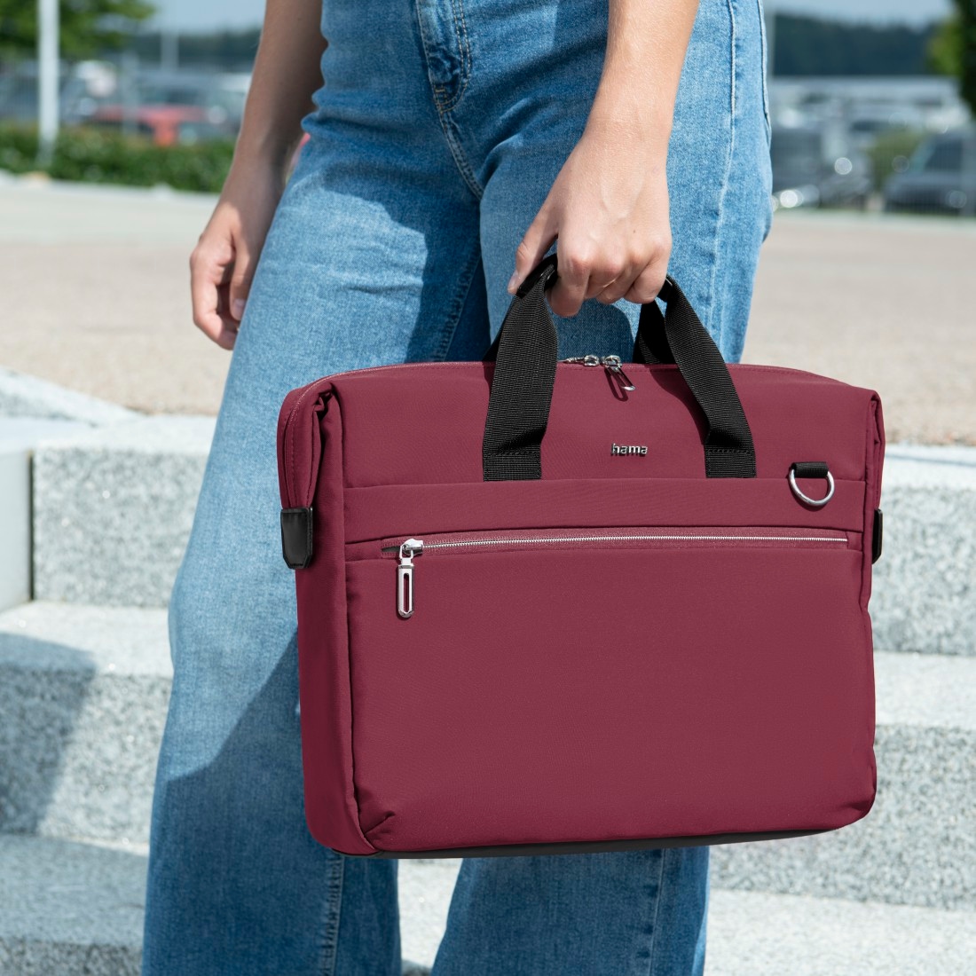 Hama Notebookrucksack »Laptoptasche (34 – 36 cm (13,3 - 14,1“), wasserabweisend, gepolstert)« extralanger Reißverschluss