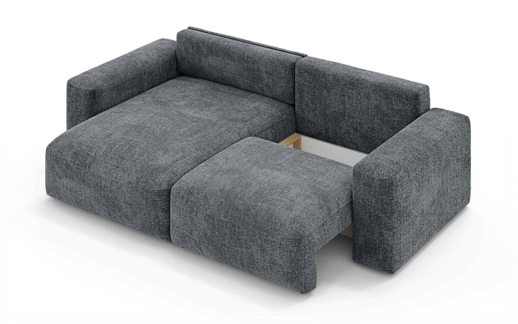 OTTO home Ecksofa »MATTS Schlafsofa mit Bettkasten, Maße B/T/H: 265/159/89 cm«, L-Form mit Recamiere rechts oder links, hoher Sitzkomfort