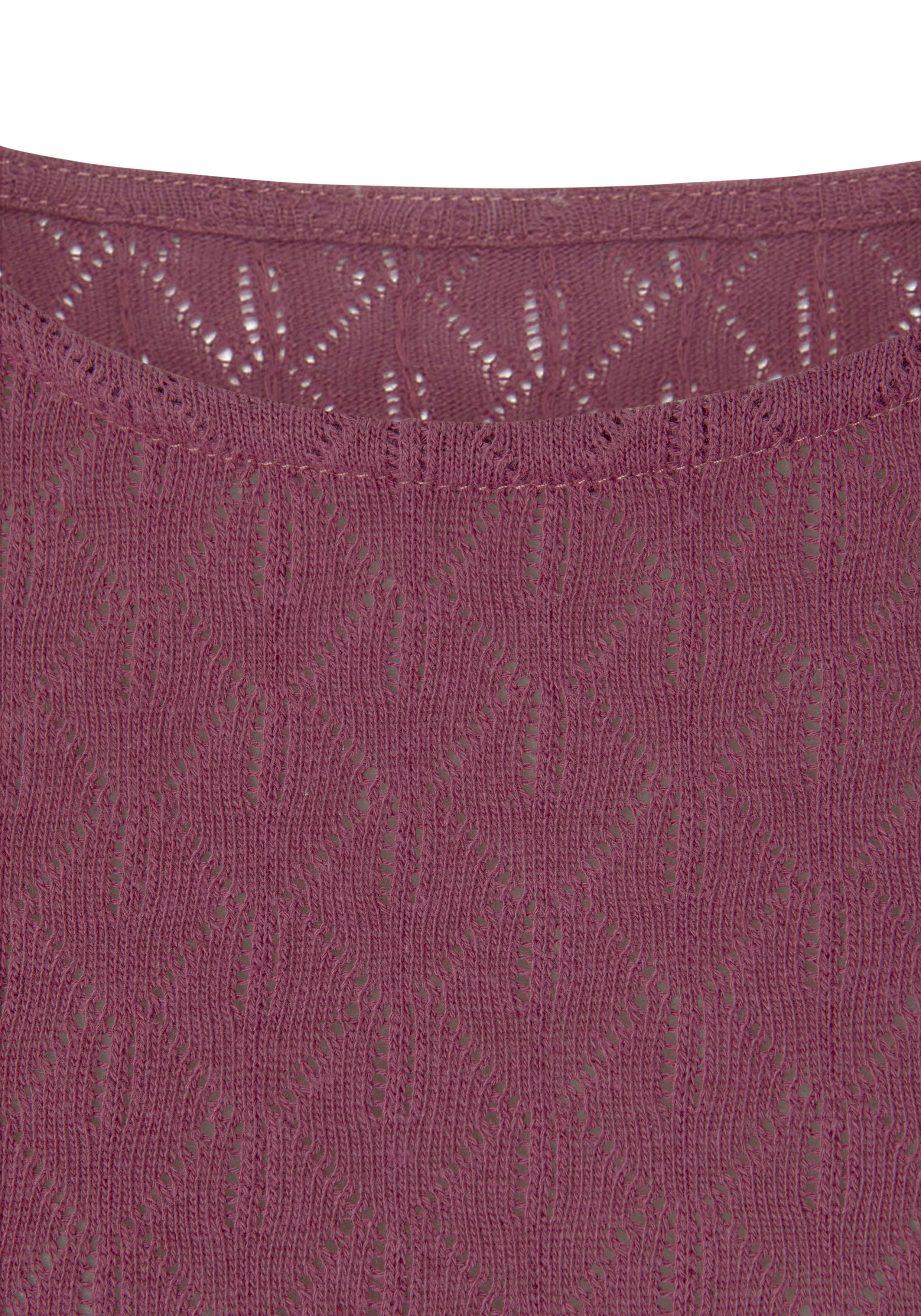 Thumbnail - Vivance Langarmshirt "mit modischem Ajour-Muster" aus weichem Baumwollstrick