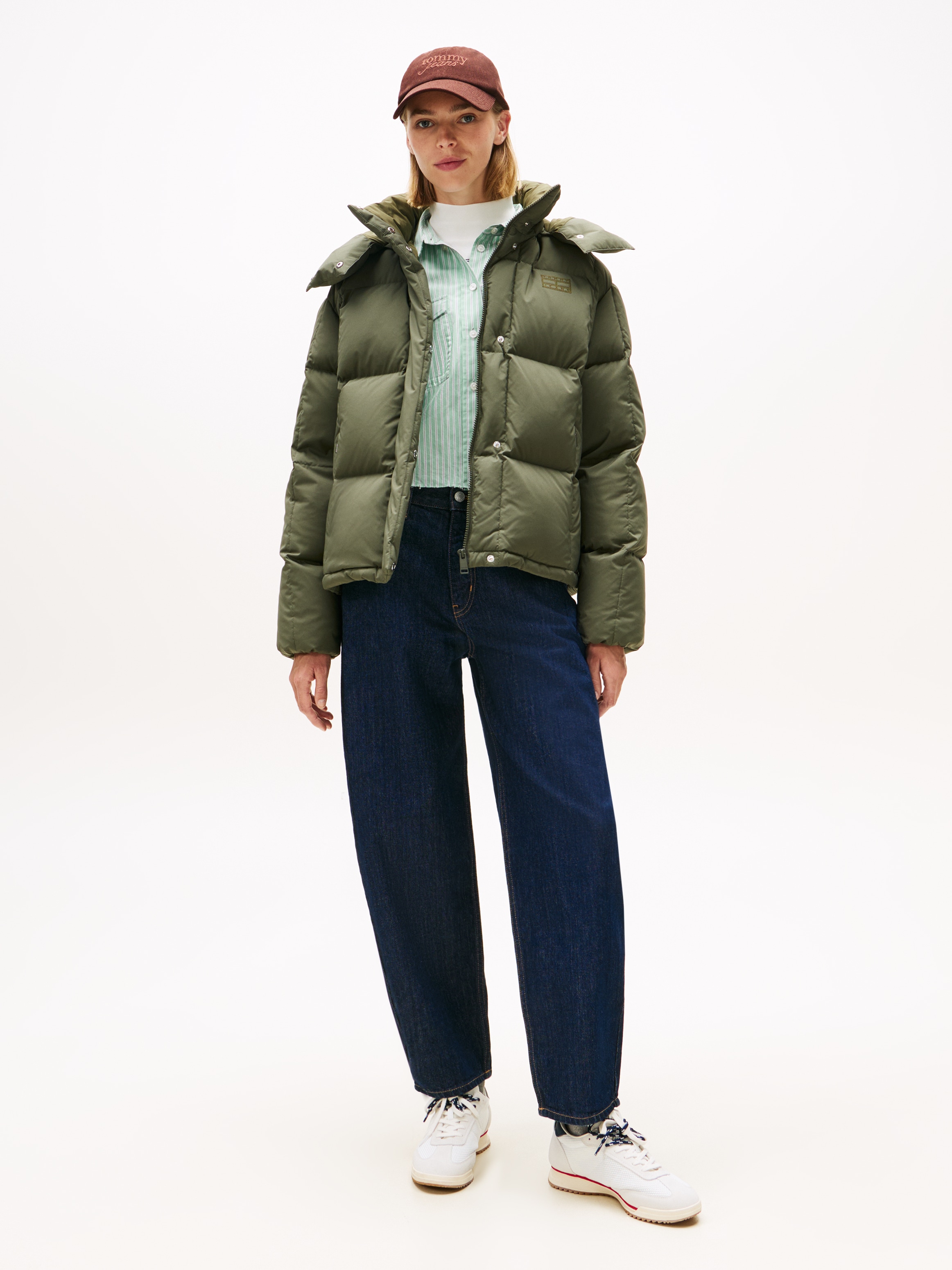 Thumbnail - Tommy Jeans Steppjacke "TJW ALASKA GRID DOWN JACKET EXT" mit Kapuze