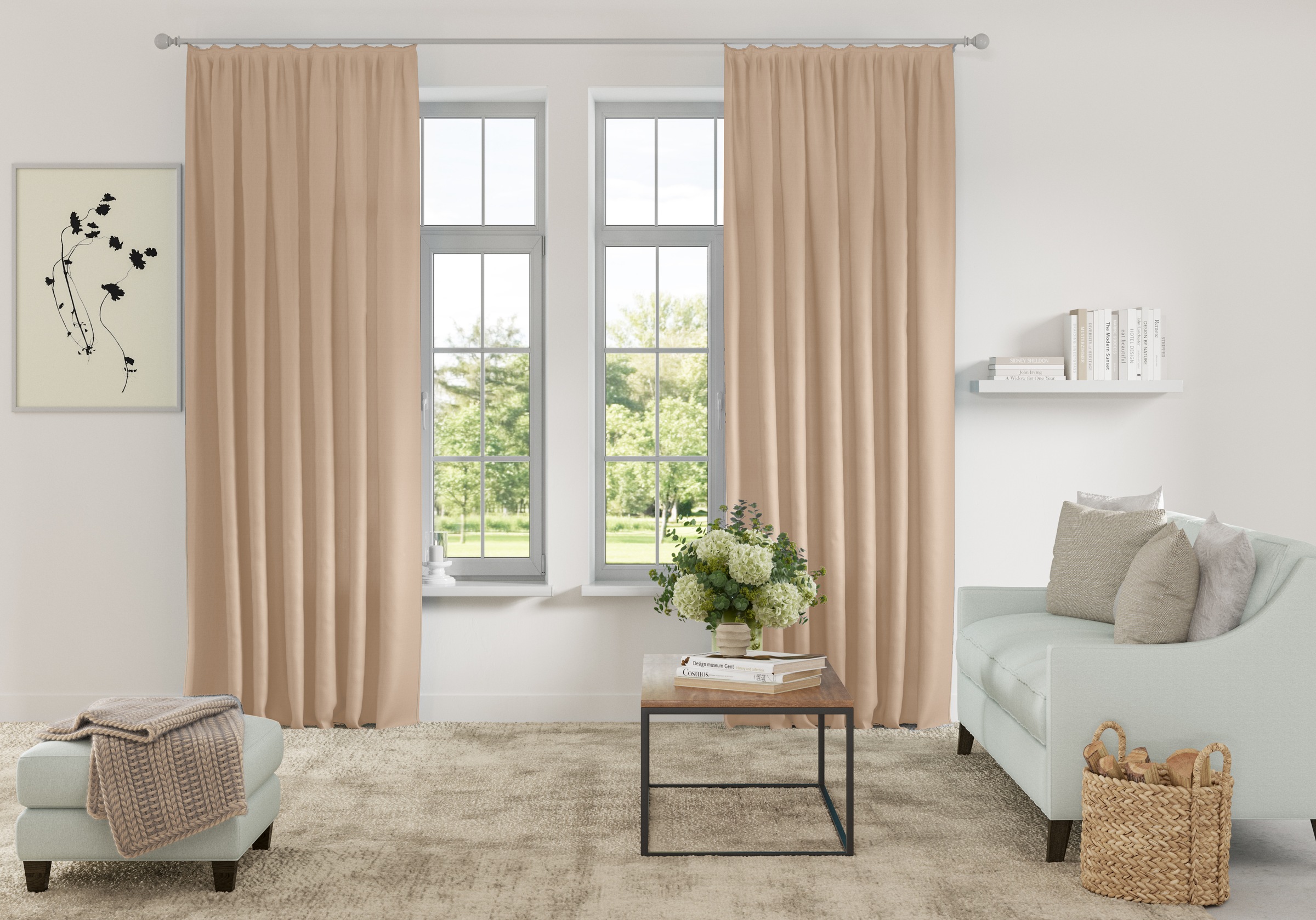 OTTO home Vorhang "Parry" Kräuselband 2 Stk. tlg. 2-er Set, blickdicht, mon günstig online kaufen