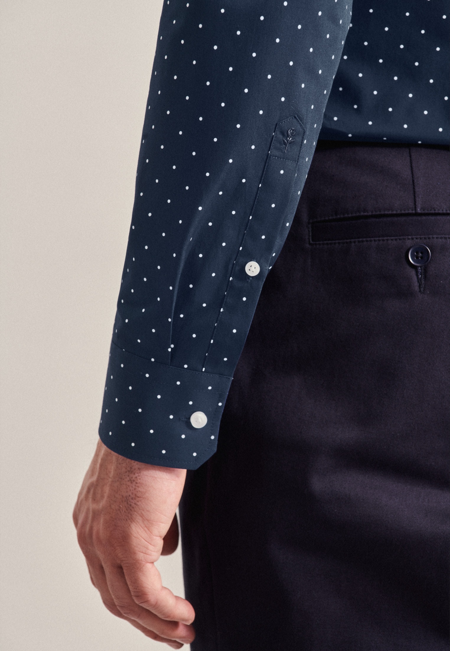 Seidensticker Slim Business Shirt Dark Blue Size M 3