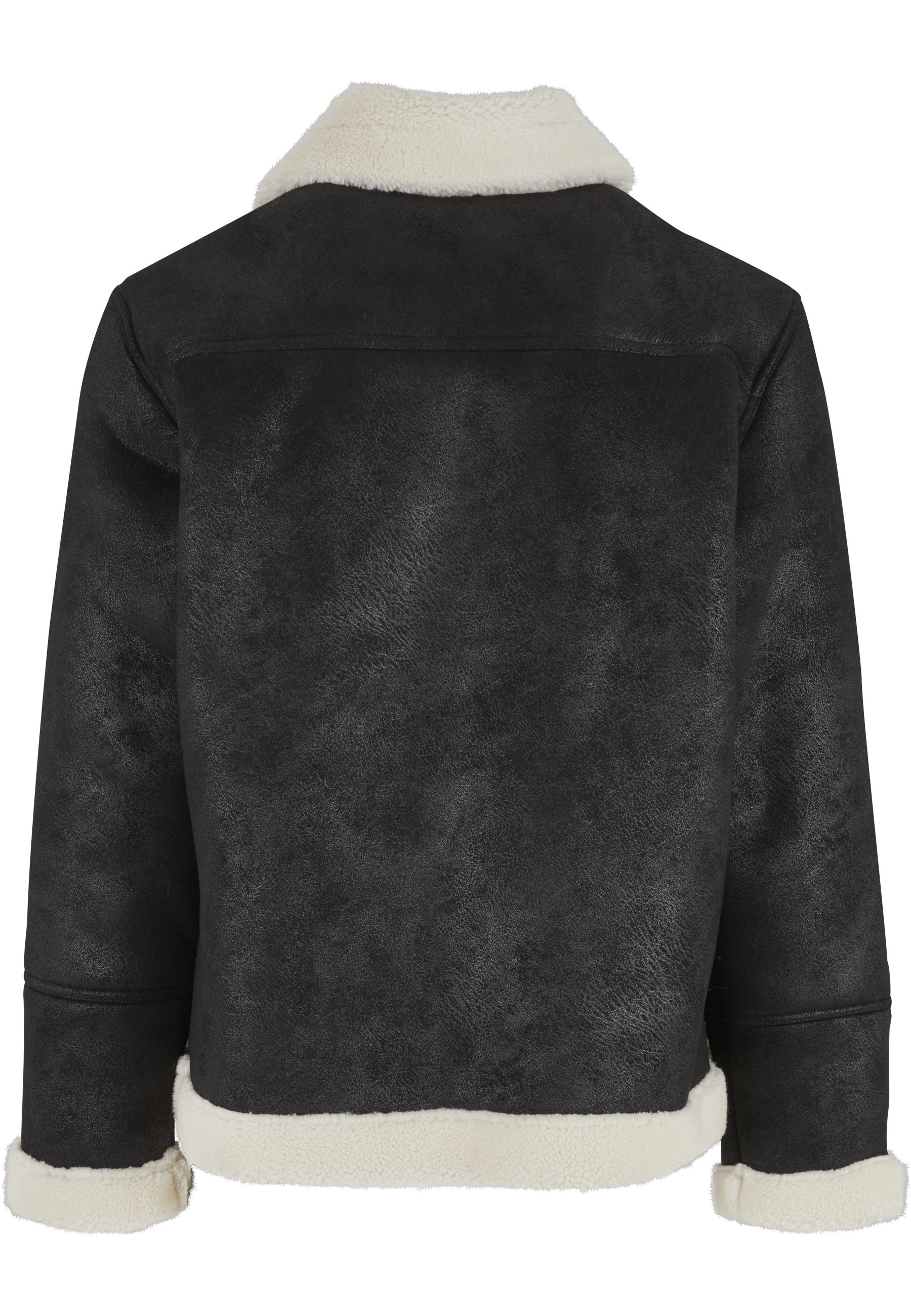 URBAN CLASSICS Winterjacke »Urban Classics Shearling Biker Jacket« 1 Stk. tlg. ohne Kapuze