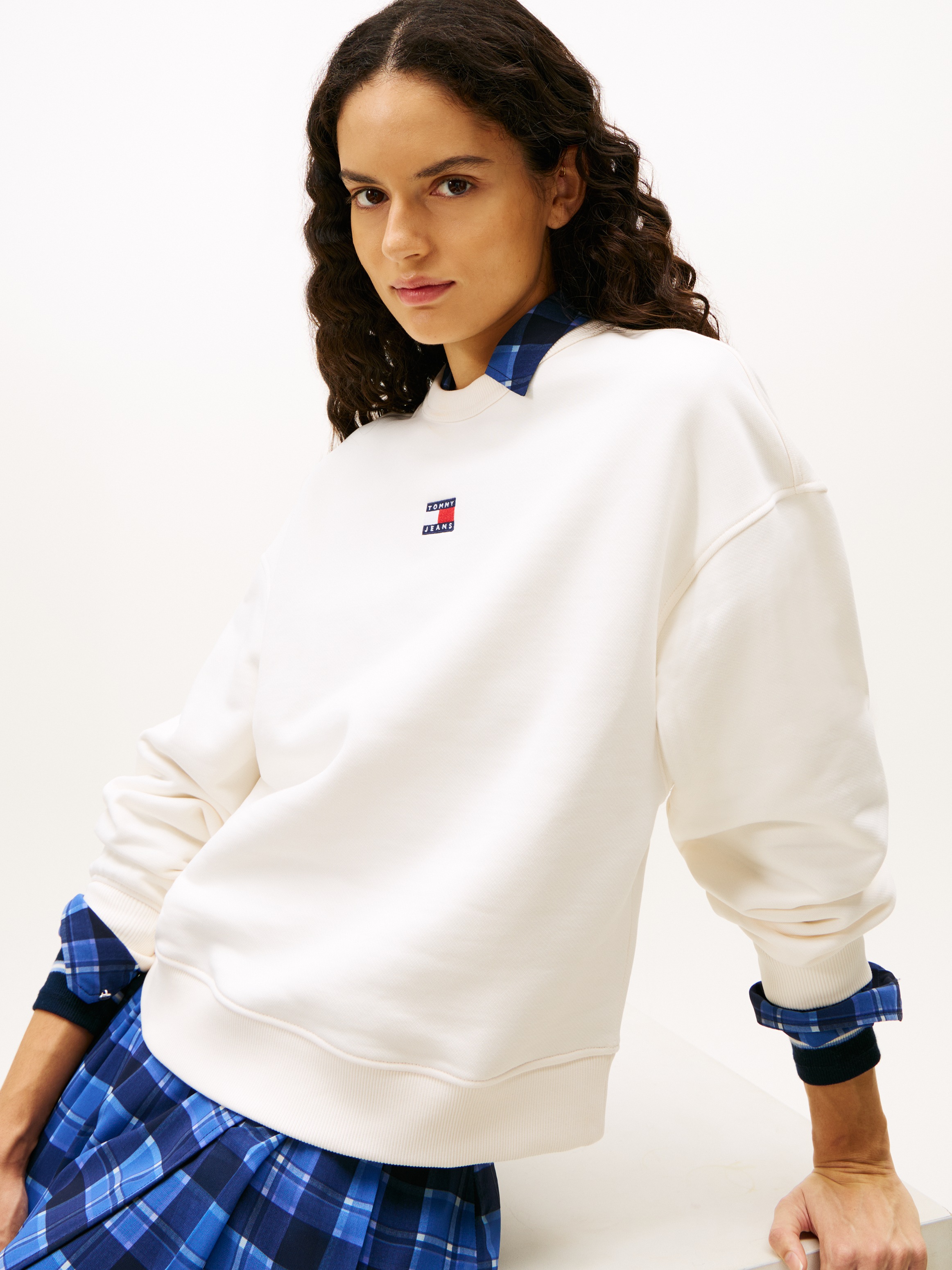 Tommy Jeans Sweatshirt "Sweatshirt TJW BXY BADGE", mit Dropshoulder-Design günstig online kaufen