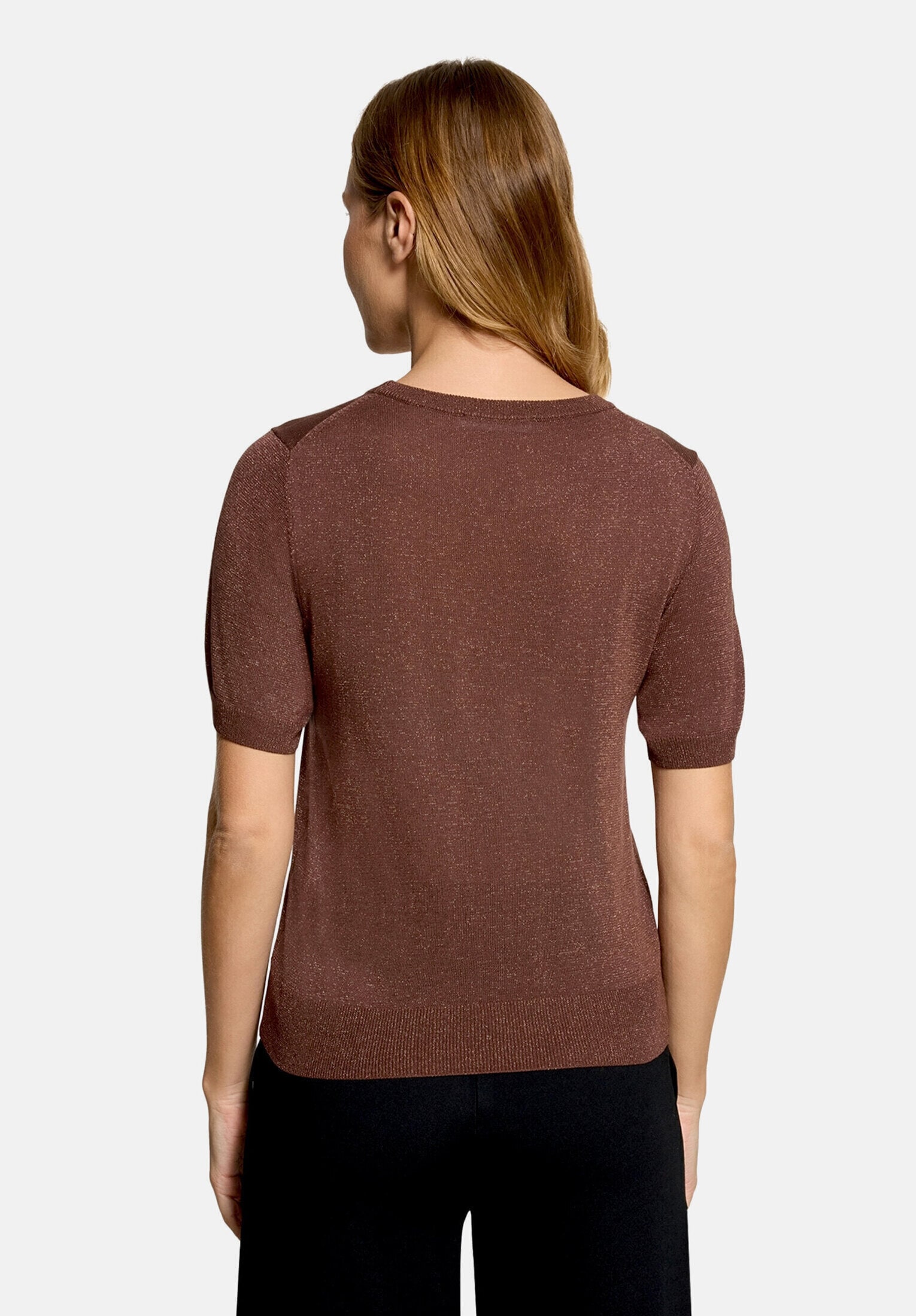 Betty&Co Kurzarmshirt »Damen mit Lurexfaden« 1