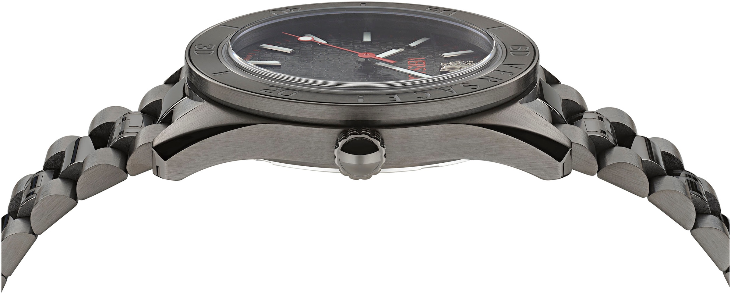 Versace Quarzuhr »V-DOME«, Armbanduhr, Herrenuhr, Swiss Made, Leuchtindizes (Zifferblatt), Datum