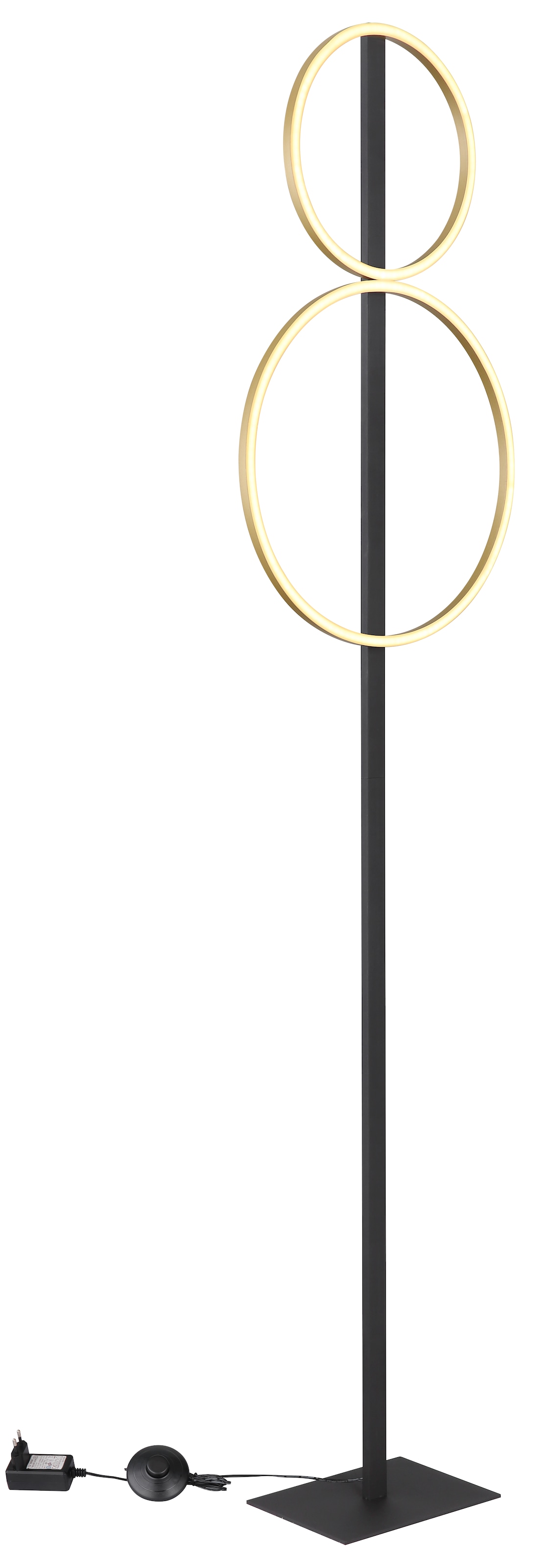 GLOBO LIGHTING LED Stehlampe »STEHLEUCHTE METALL SCHWARZ MATT, 1XLED«, Leuchtmittel LED-Modul | LED fest integriert, Stehleuchte/Wohnzimmer/Schlafzimmer/Flur