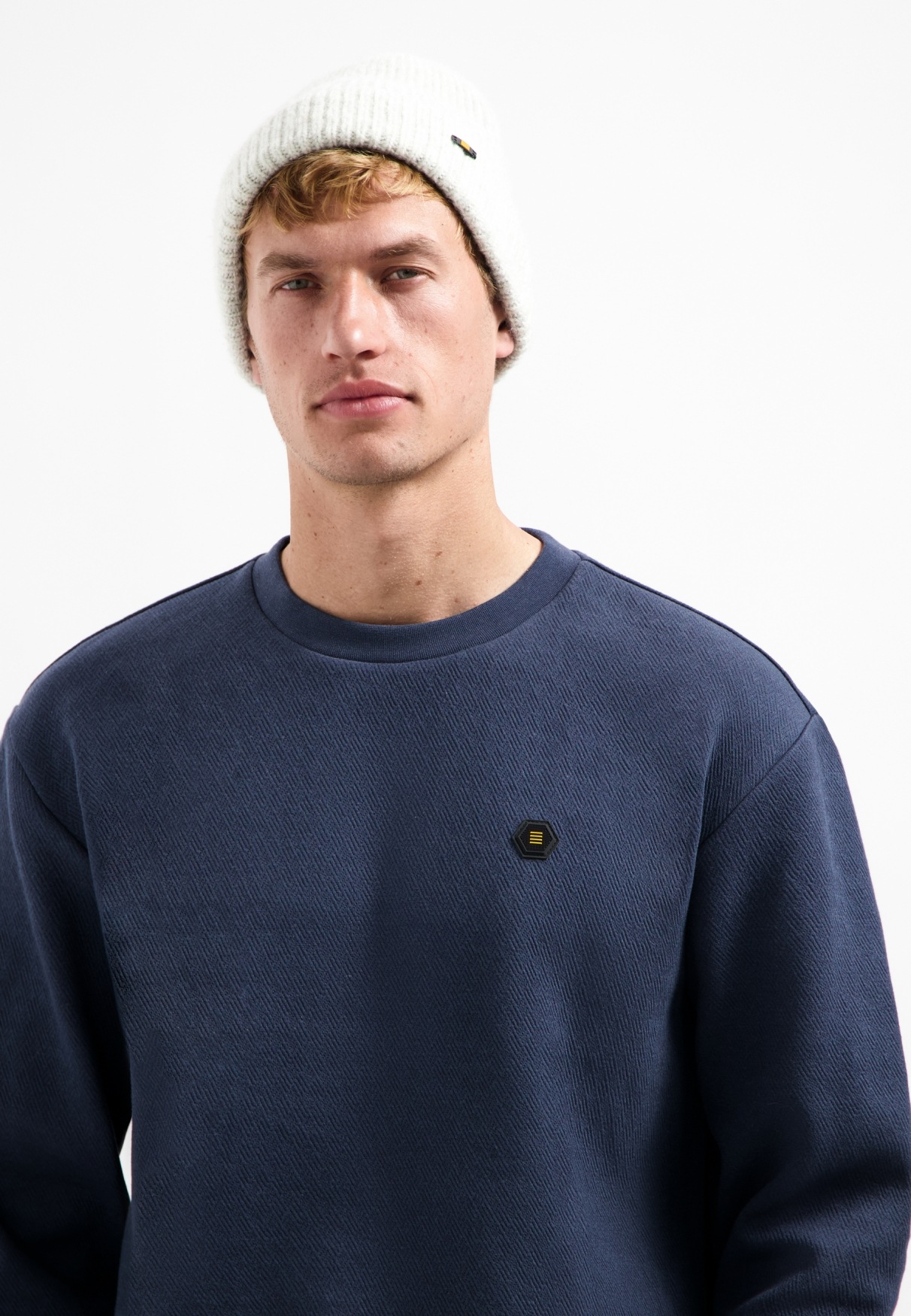 No Excess Structured Pullover Men Night L 3