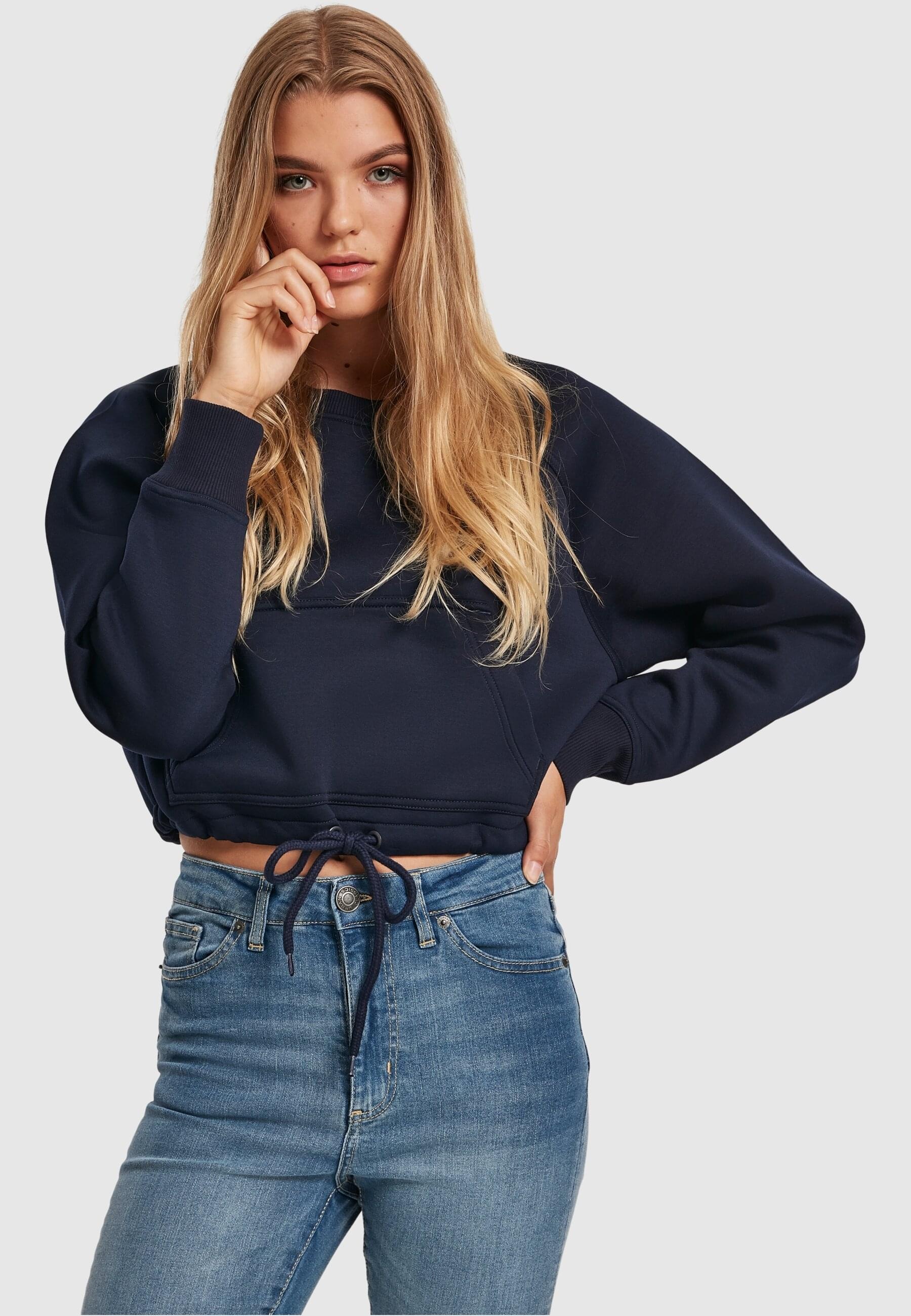 URBAN CLASSICS Sweatshirt »Urban Classics Damen Ladies Oversized Short Raglan Crew«, (1 tlg.)