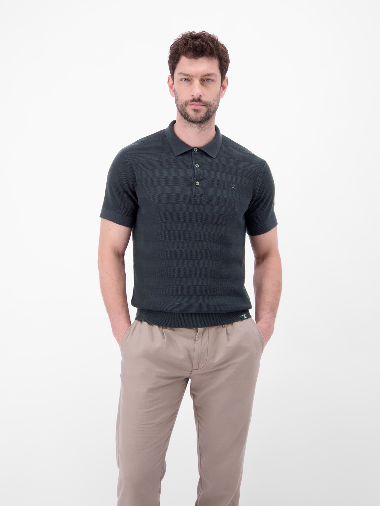 LERROS Poloshirt »Unifarbenes Poloshirt, 100 % Baumwolle«