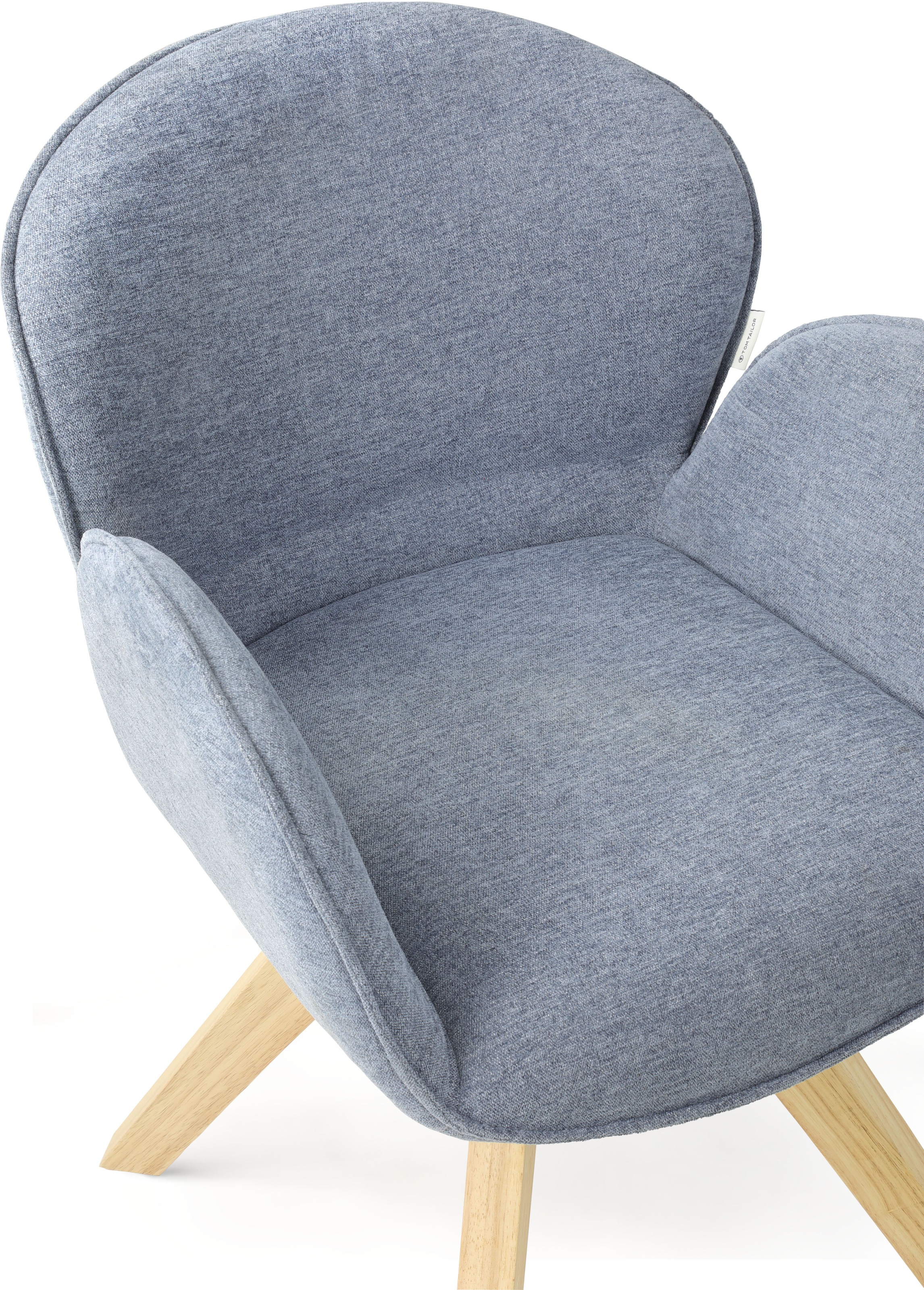 TOM TAILOR HOME Armlehnstuhl »WINGS ARMCHAIR«, (Set), 2 St., Chenille, mit Armlehnen, drehbar, Rückholfunktion, Massivholzgestell