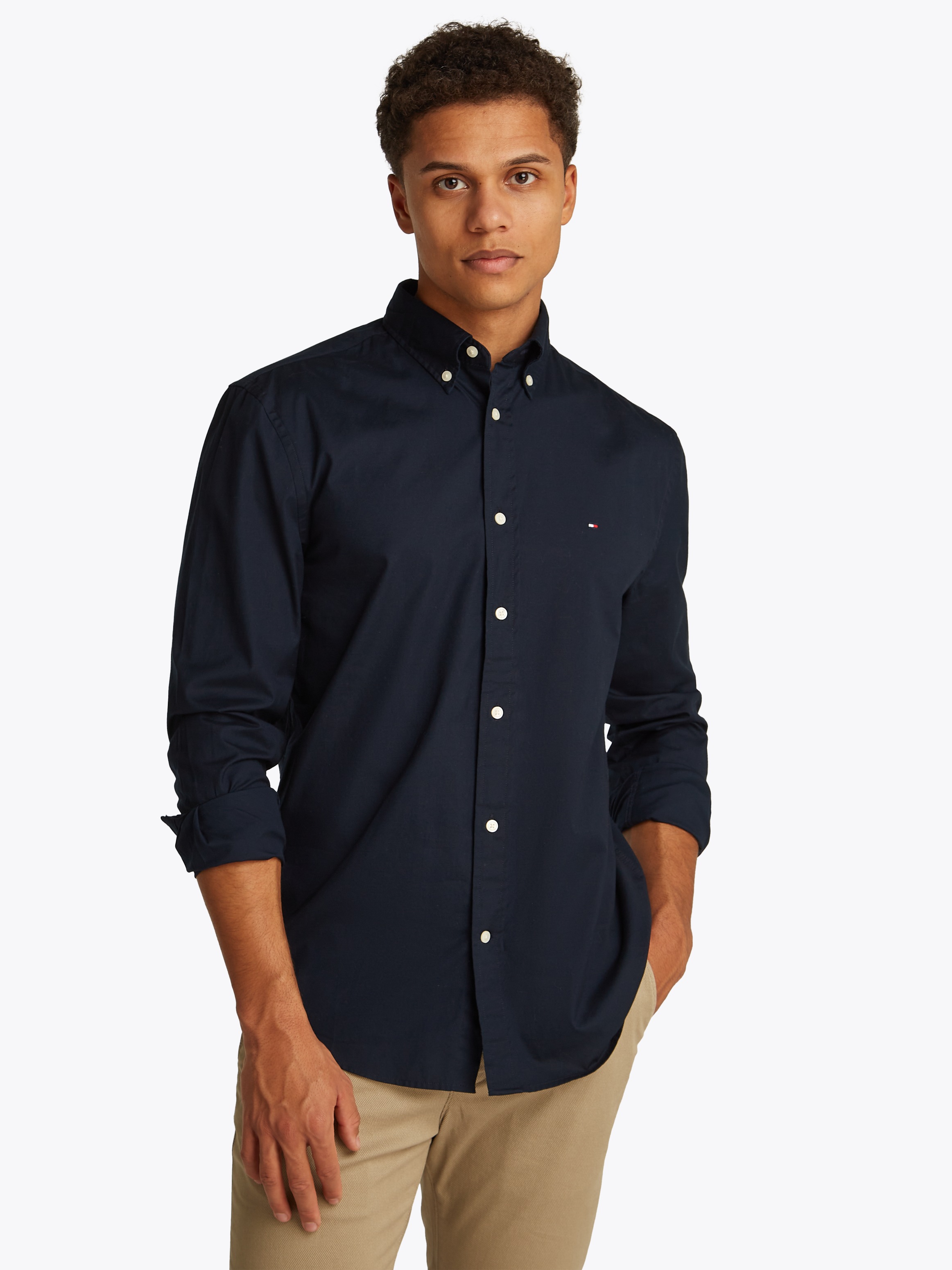 Tommy Hilfiger Langarmhemd "CORE FLEX POPLIN SOLID Regular Fit SHIRT" günstig online kaufen